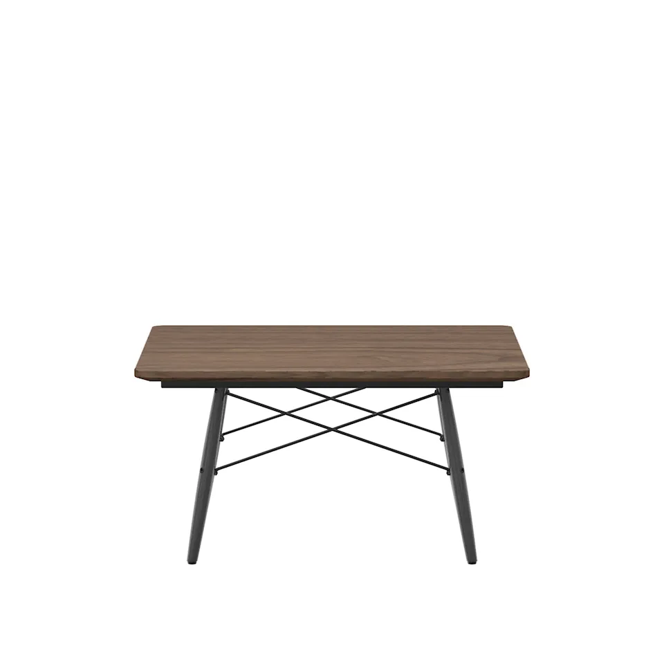 Eames RE Plastic Coffee Table - Square, Solid American Walnut