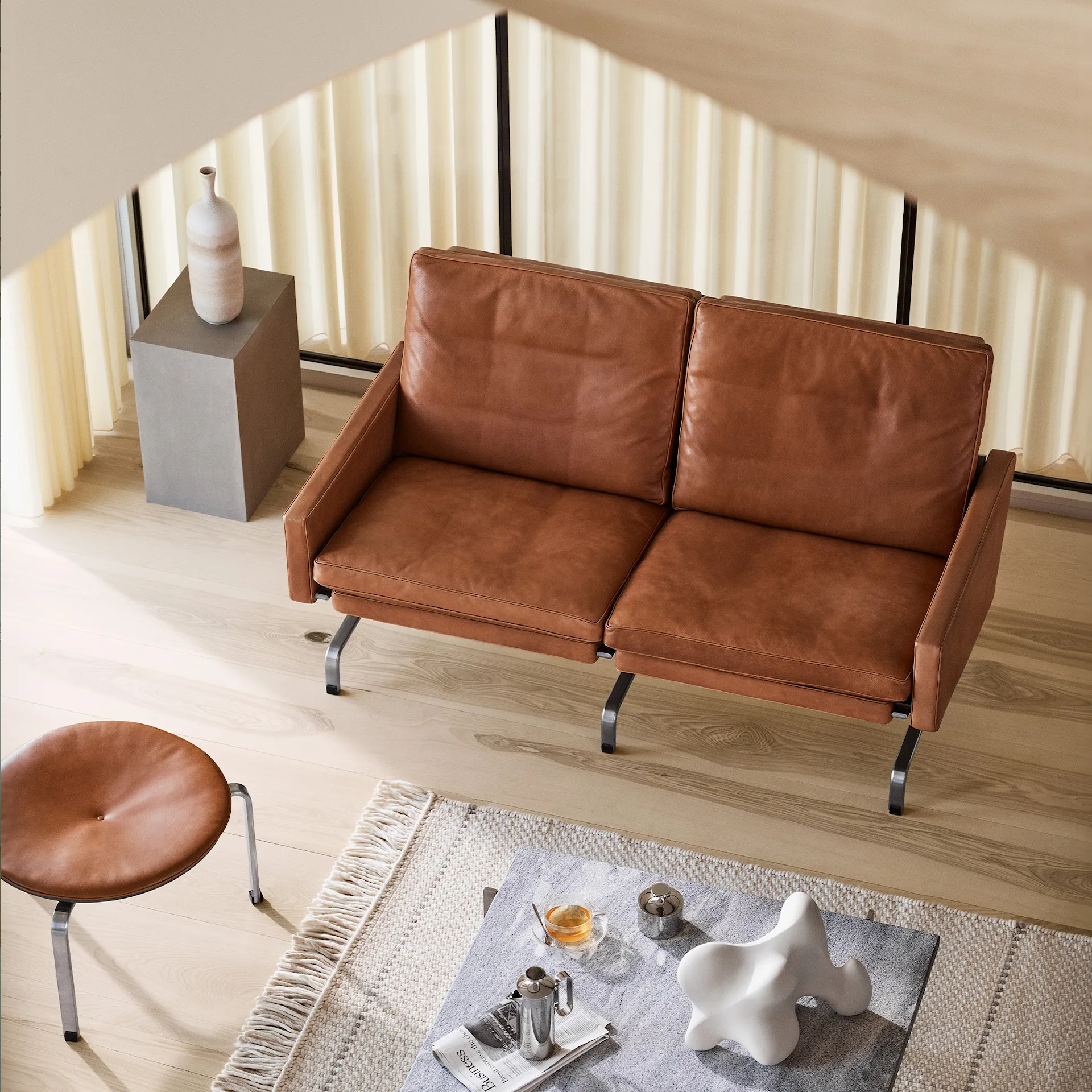 PK31 2-Seater Sofa - Fritz Hansen - Poul Kjærholm - NO GA