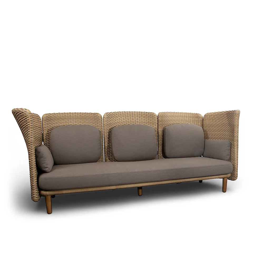 Arch 3-personers udendørs sofa - høje armlæn