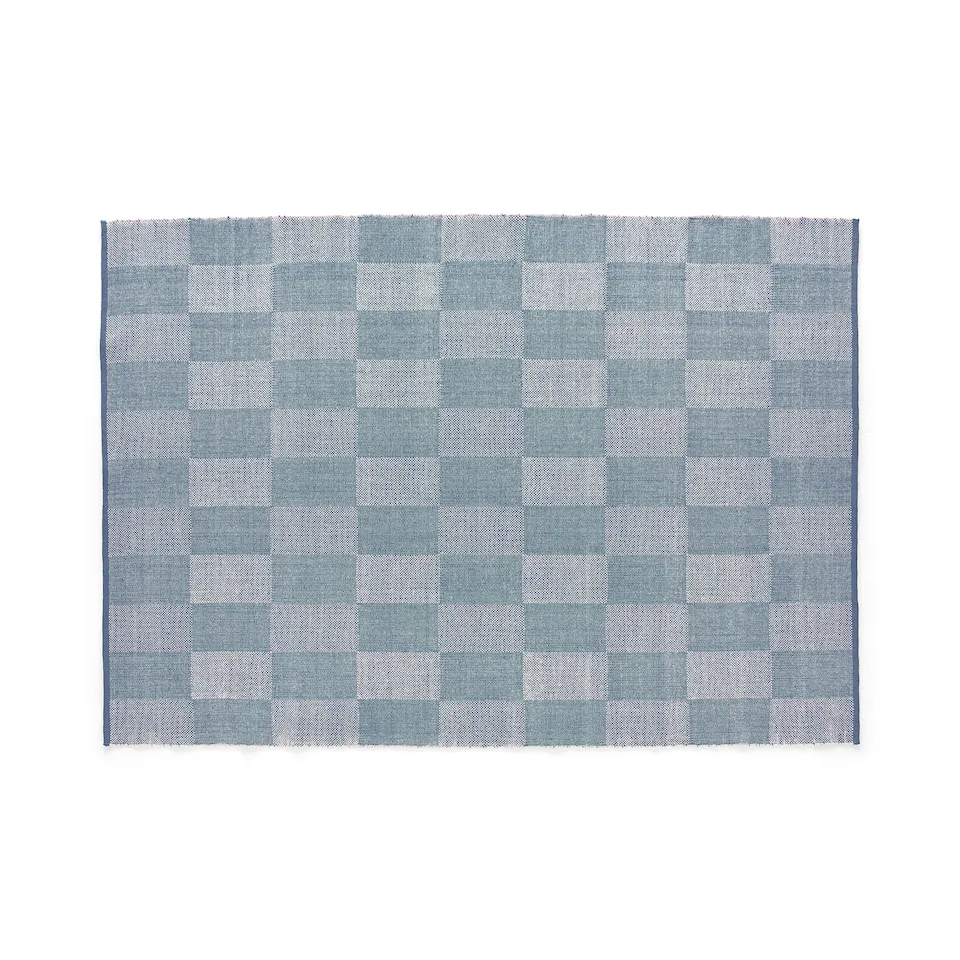 Check Rug Light Blue S Check