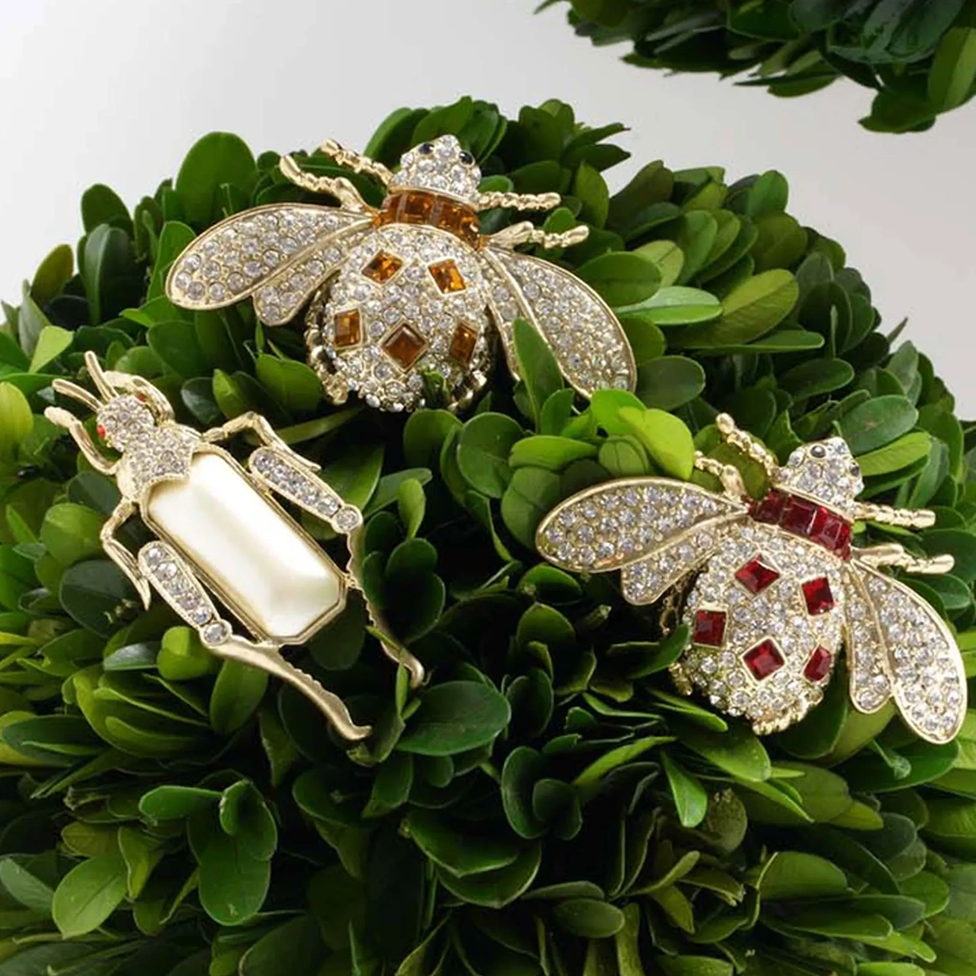 Jeweled Insect Clip Set - Holiday Collection - NO GA