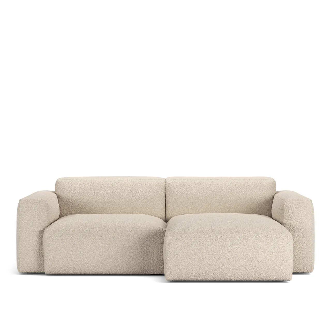 Brick 2-Seater Chaise Lounge Right - Ascot Beige