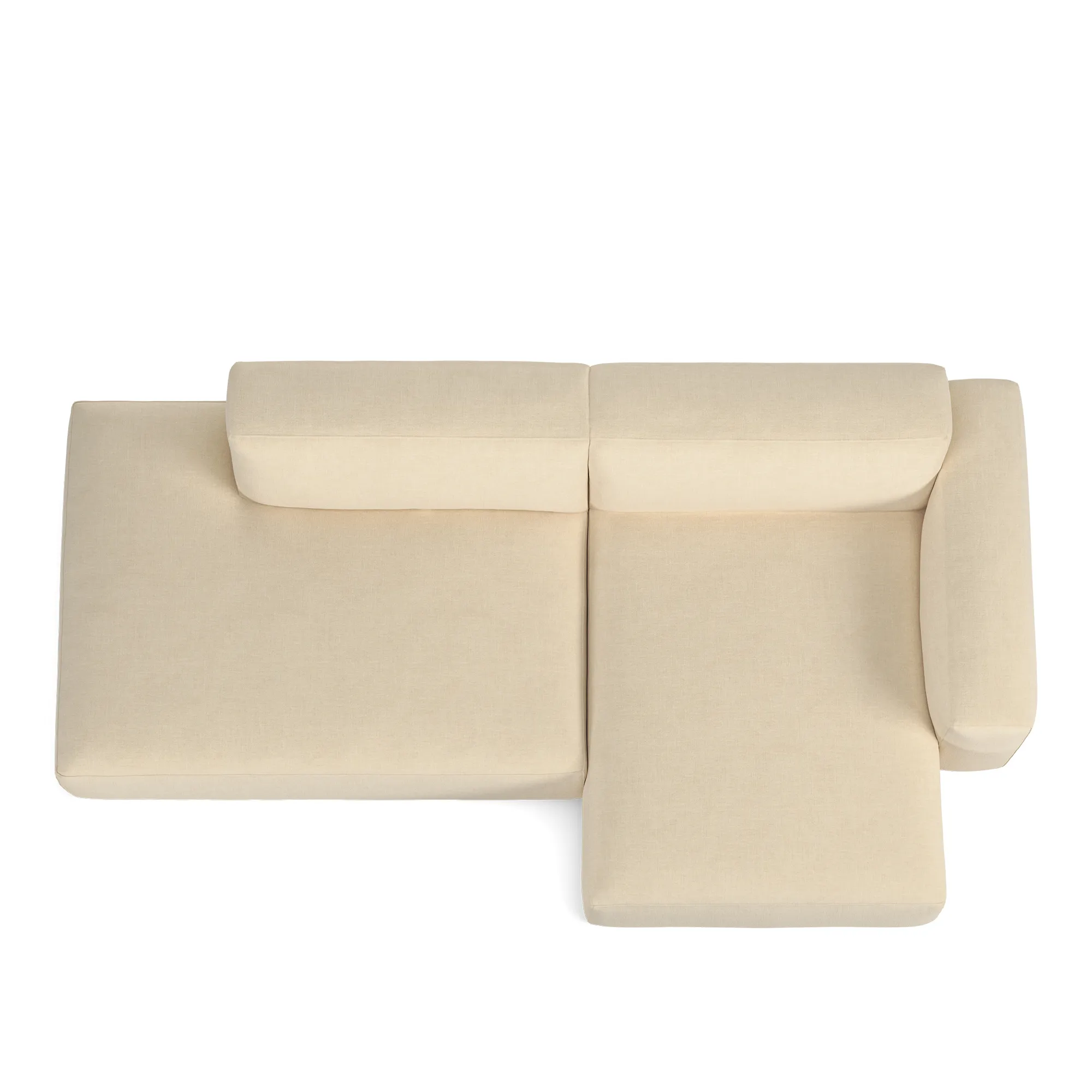 Brick 2-Seater Chaise Lounge Open End Left - 8