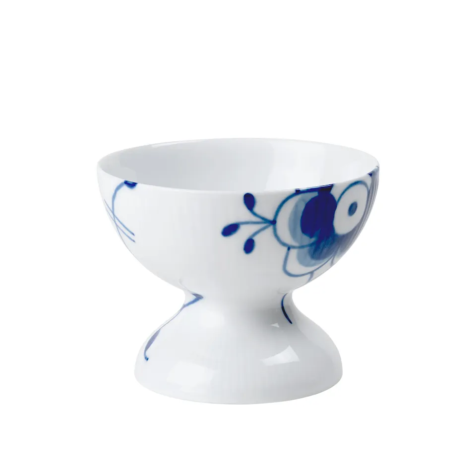 Blue Fluted Mega Footed Bowl 8 cm