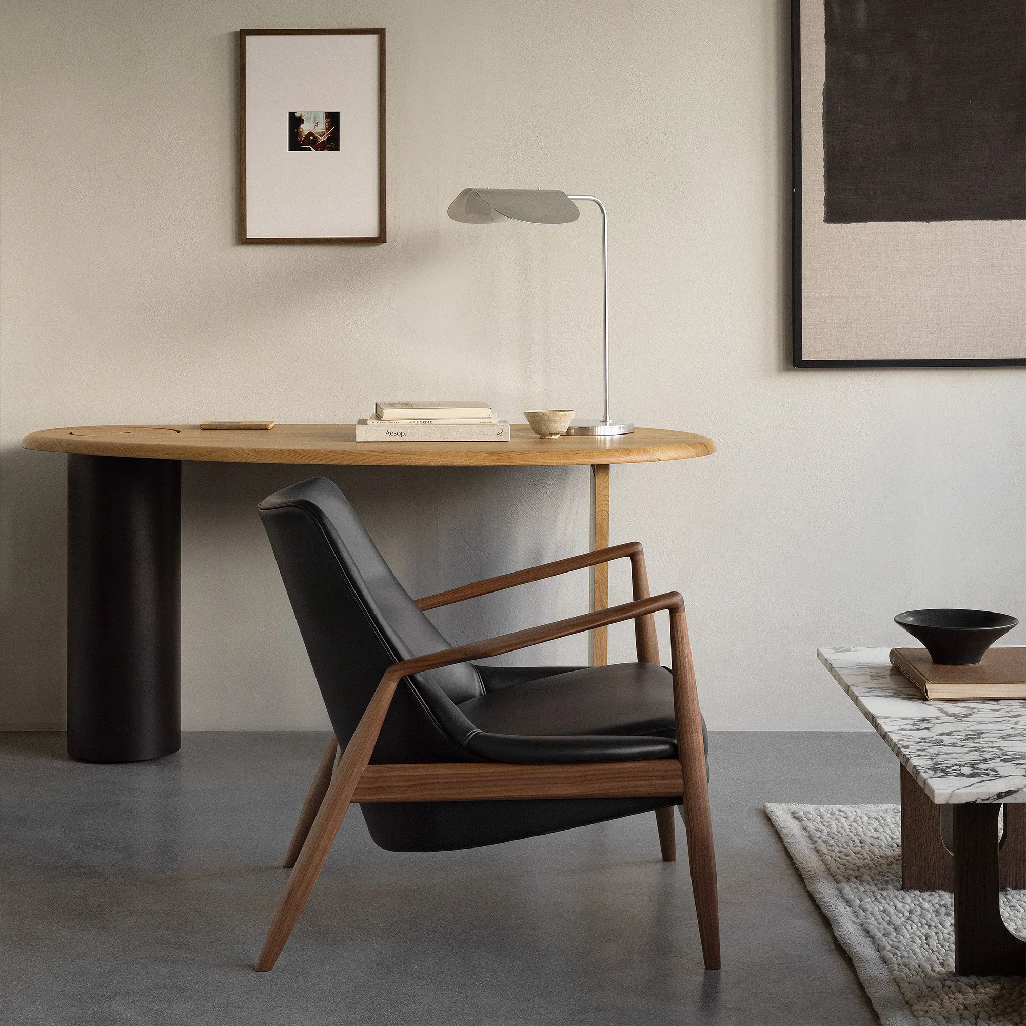 The Seal Lounge Chair Low Natural Oak