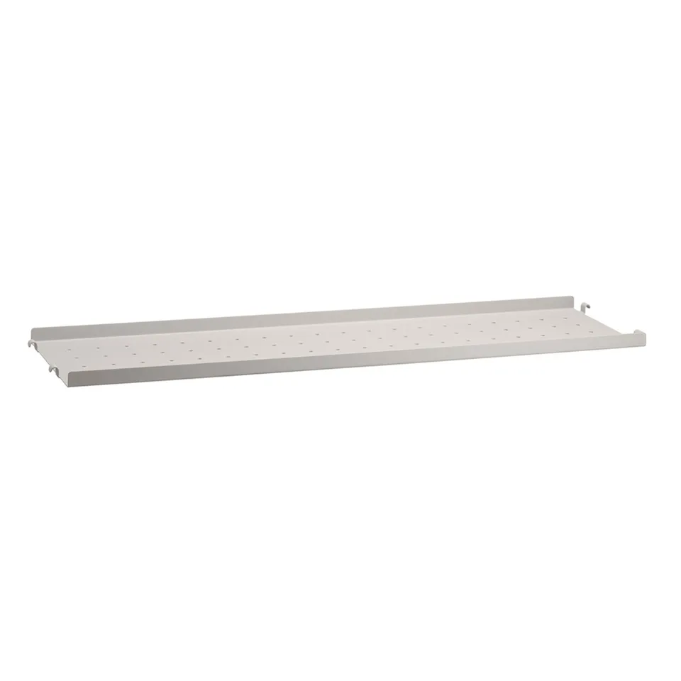 Metal shelf 78x20cm låg kant beige