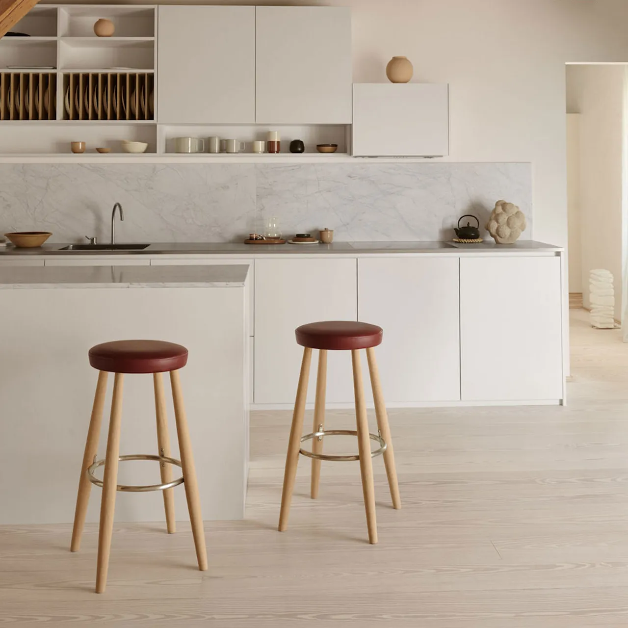 CH58 Bar Stool Oak