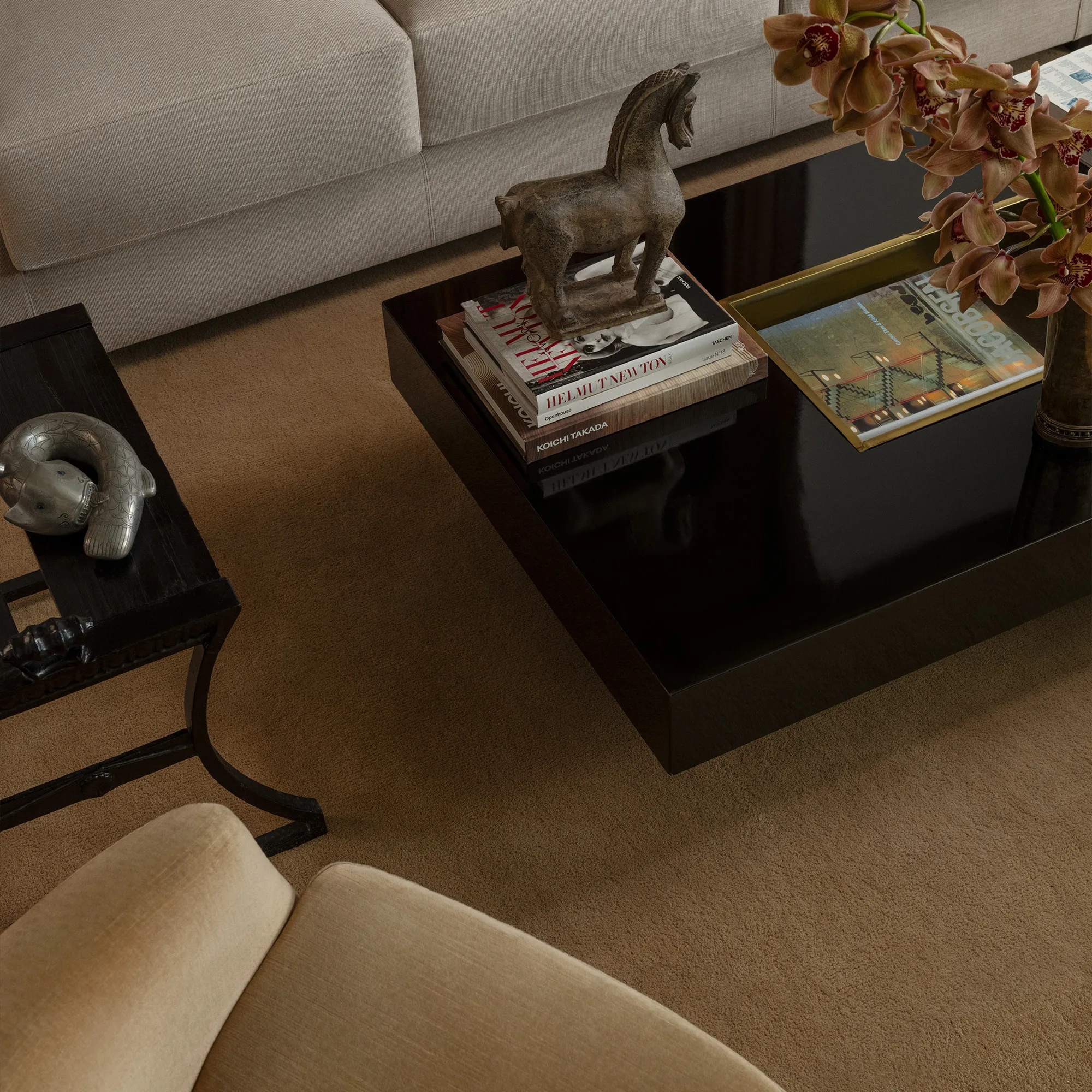 Origin Solid Shadow Beige Wool Rug - 5