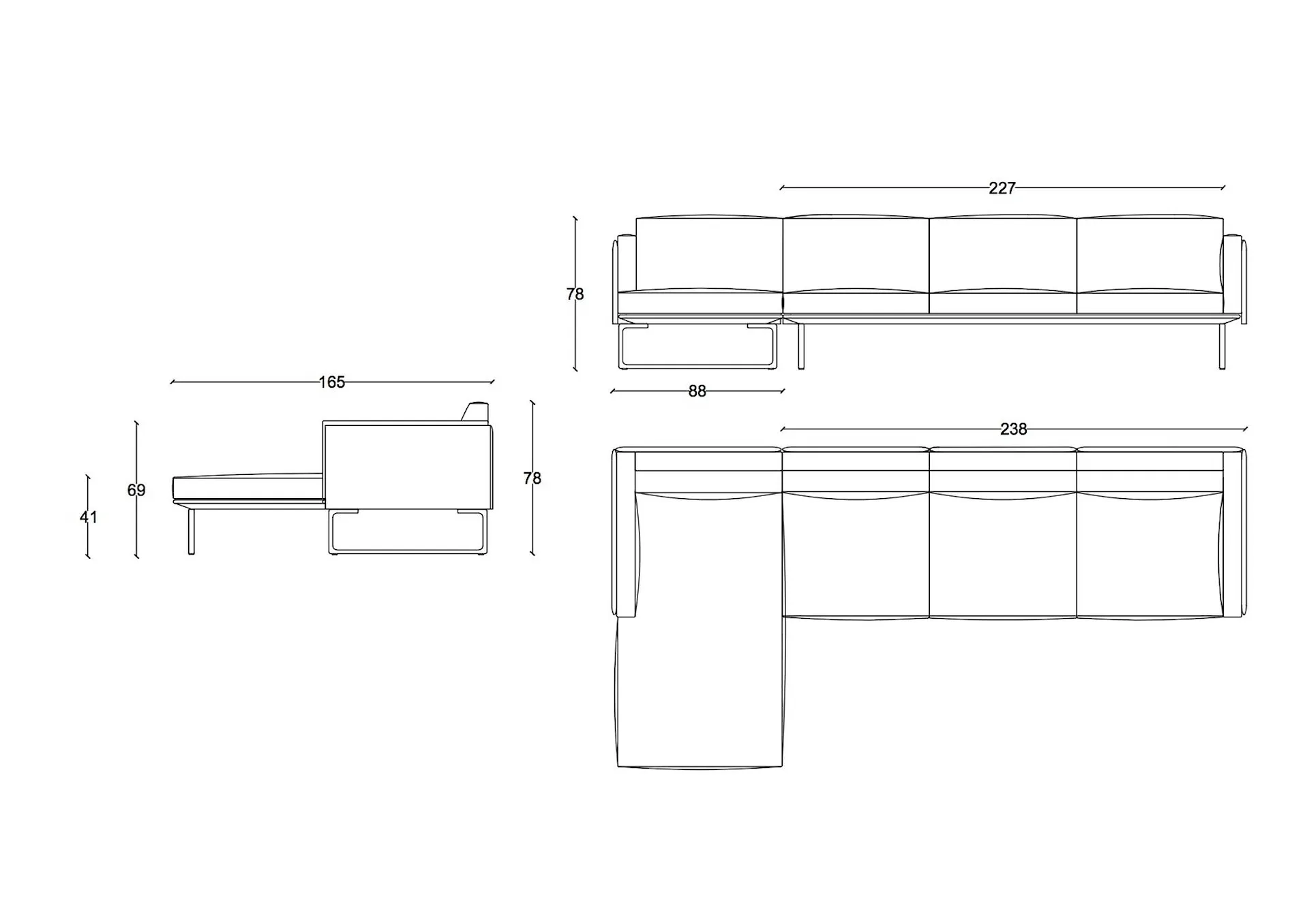 202 8 Sofa - Cassina - Piero Lissoni - NO GA