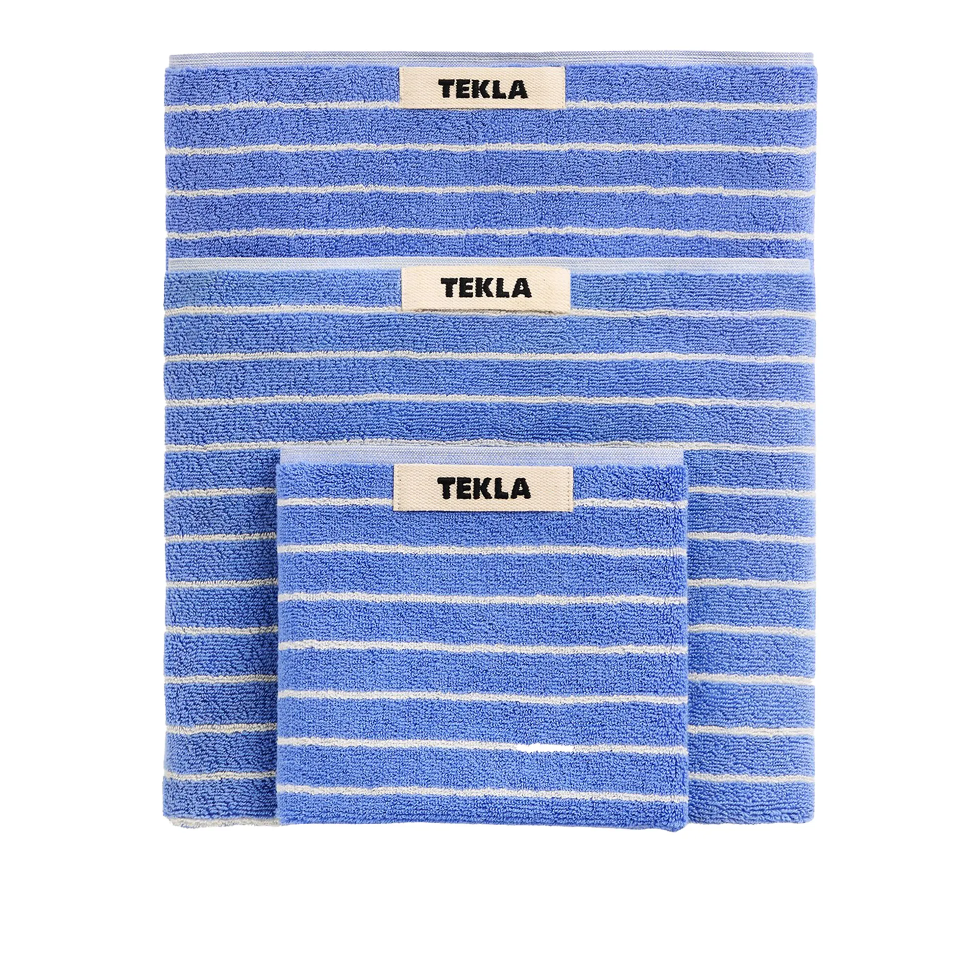 Terry Clear Blue Stripes handdoek - 1