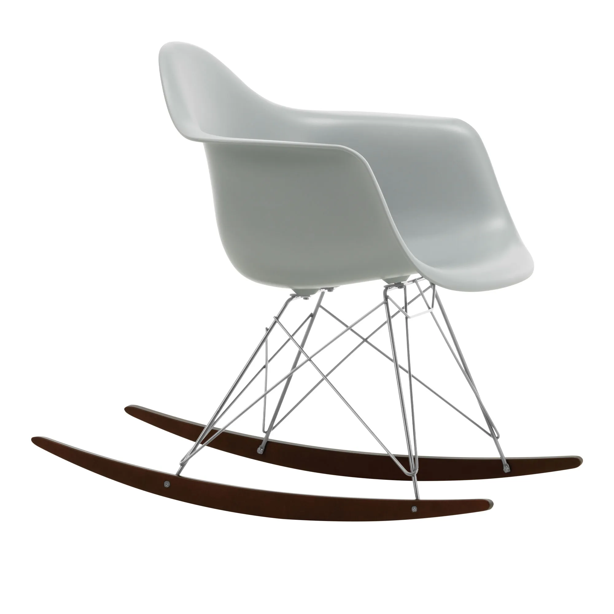 Eames RE Plastic Armchair RAR Chrome/Dark Maple - 1