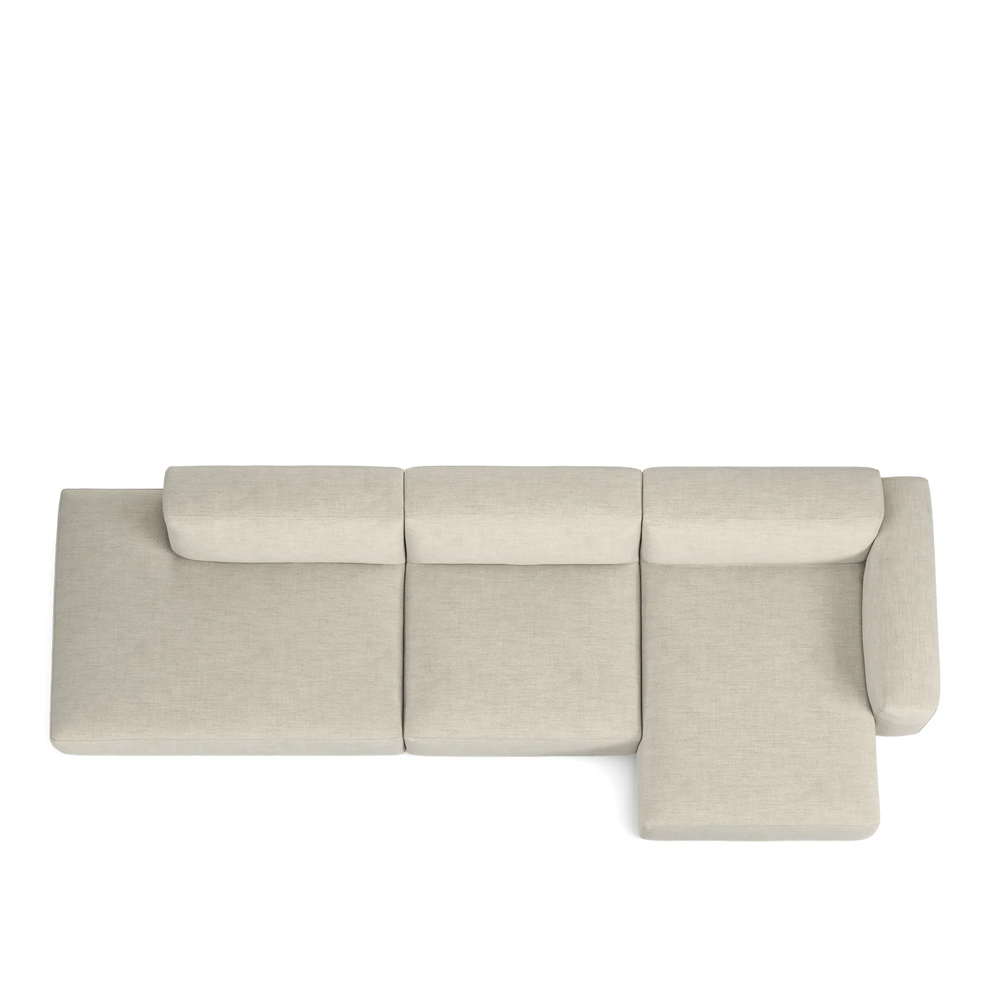 Brick 3-Seater Chaise Lounge Open End Left - 8