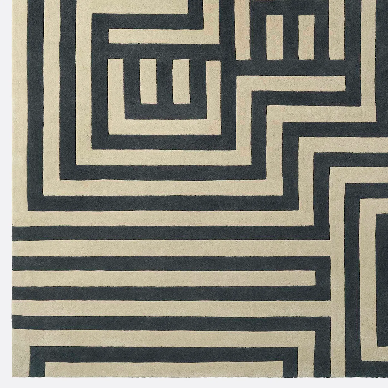 DD Wool Labyrinth Rug Gray