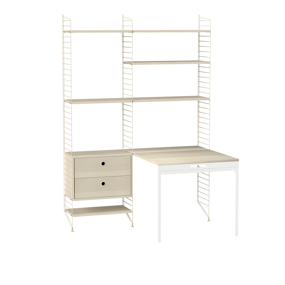 Office shelving system E ash/beige