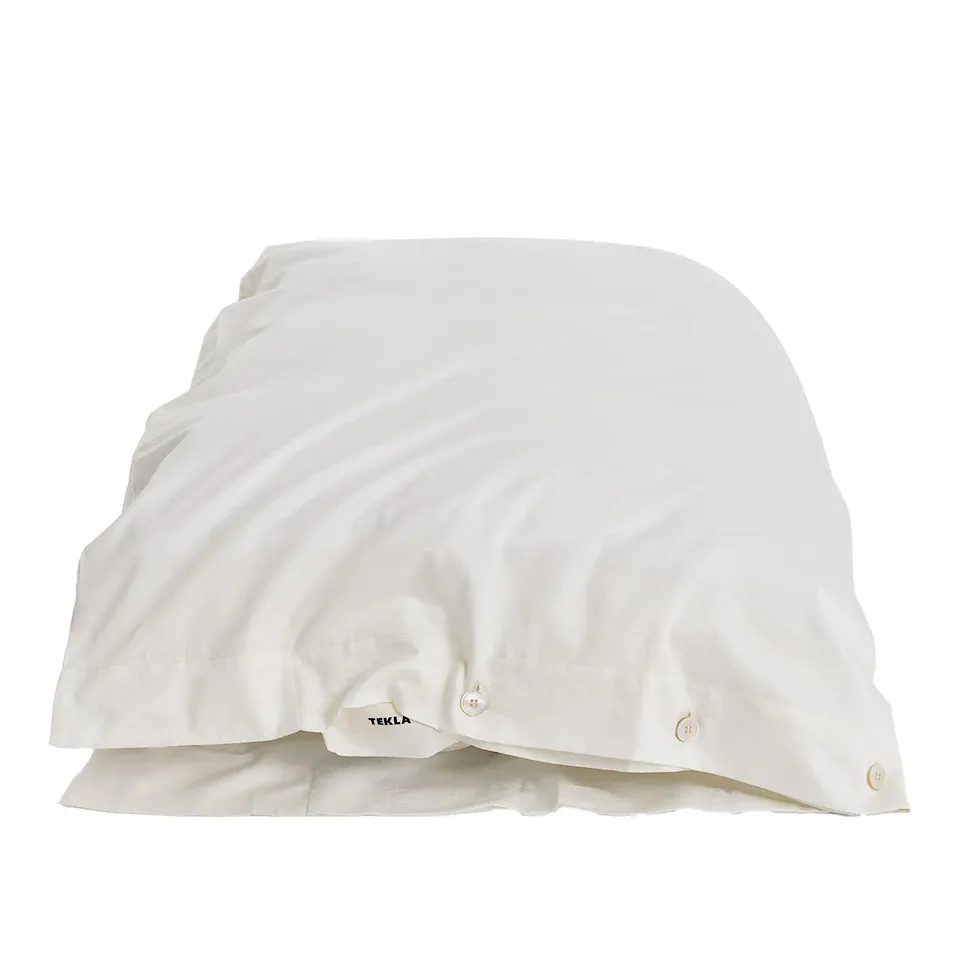 Sateen Solid Cloud White Duvet Cover