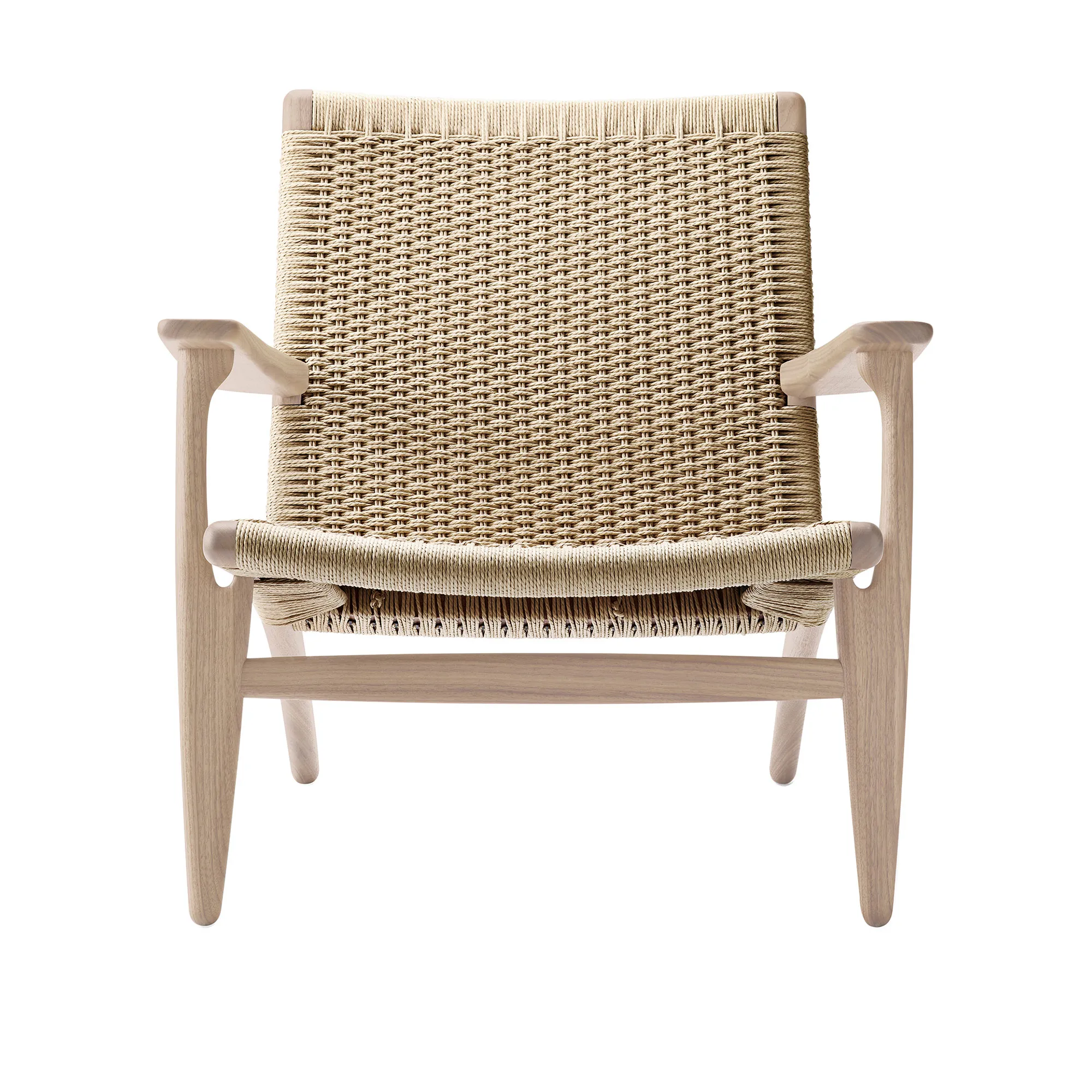 CH25 Armchair Oak/Natural Cord - 1