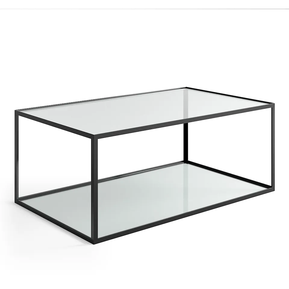 Alberto Glass table 60 x 100 cm, Black