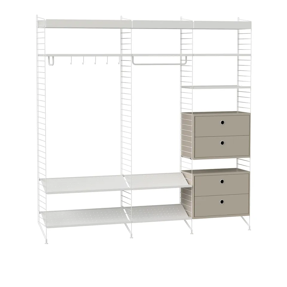 Hall Hyllsystem P Vit / Beige