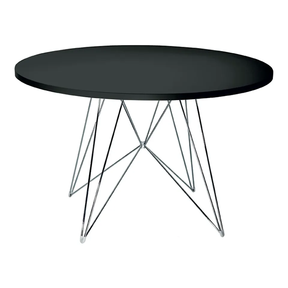 XZ3 Table Ø120 Chrome frame/Black top