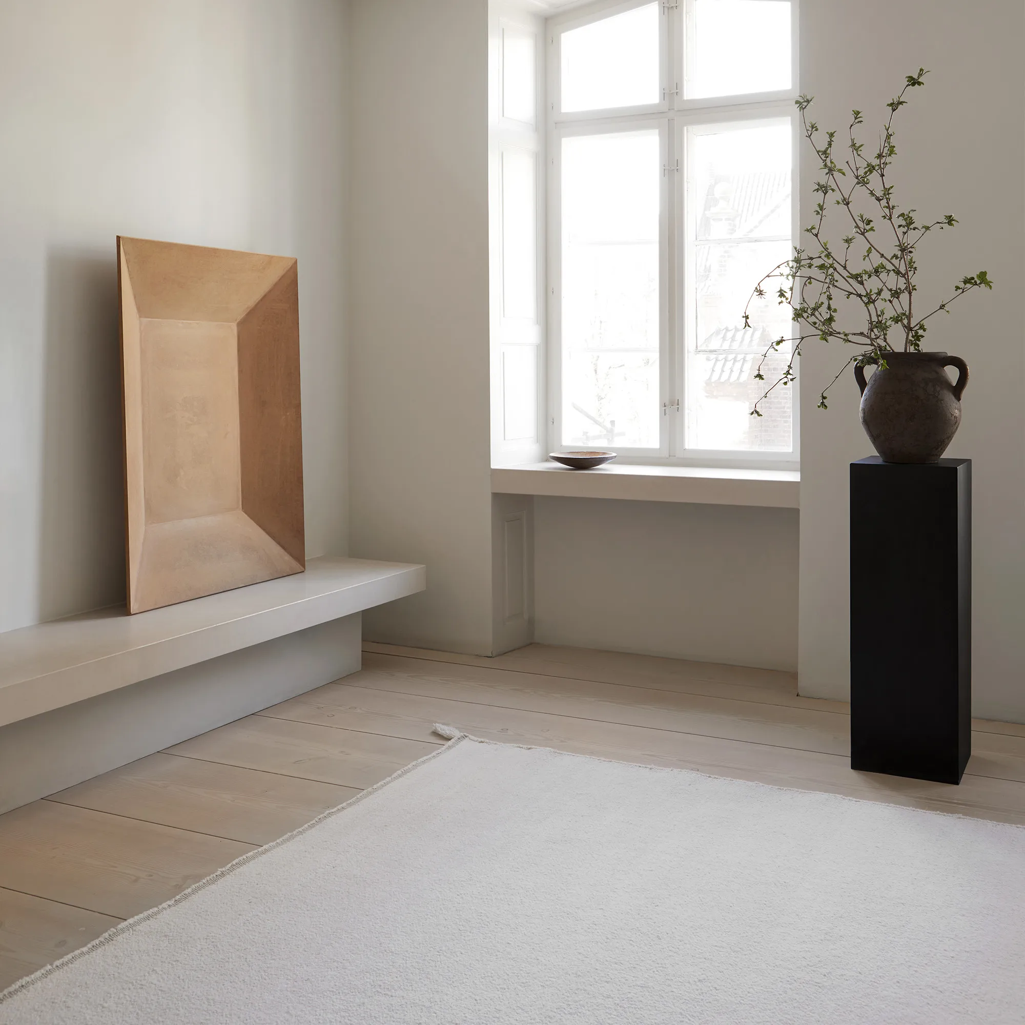 Merino Natural White Wool Rug - 6