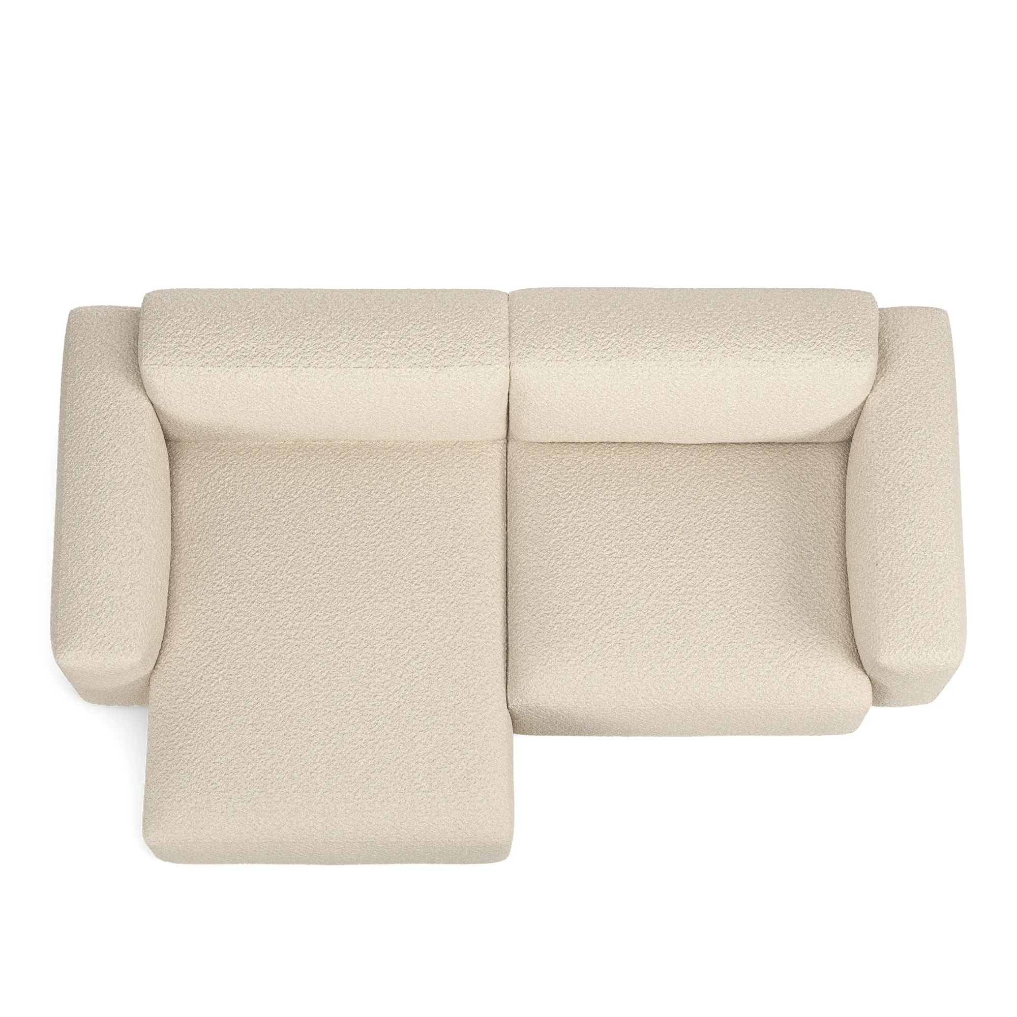 Brick 2-Seater Chaise Lounge Left - 8