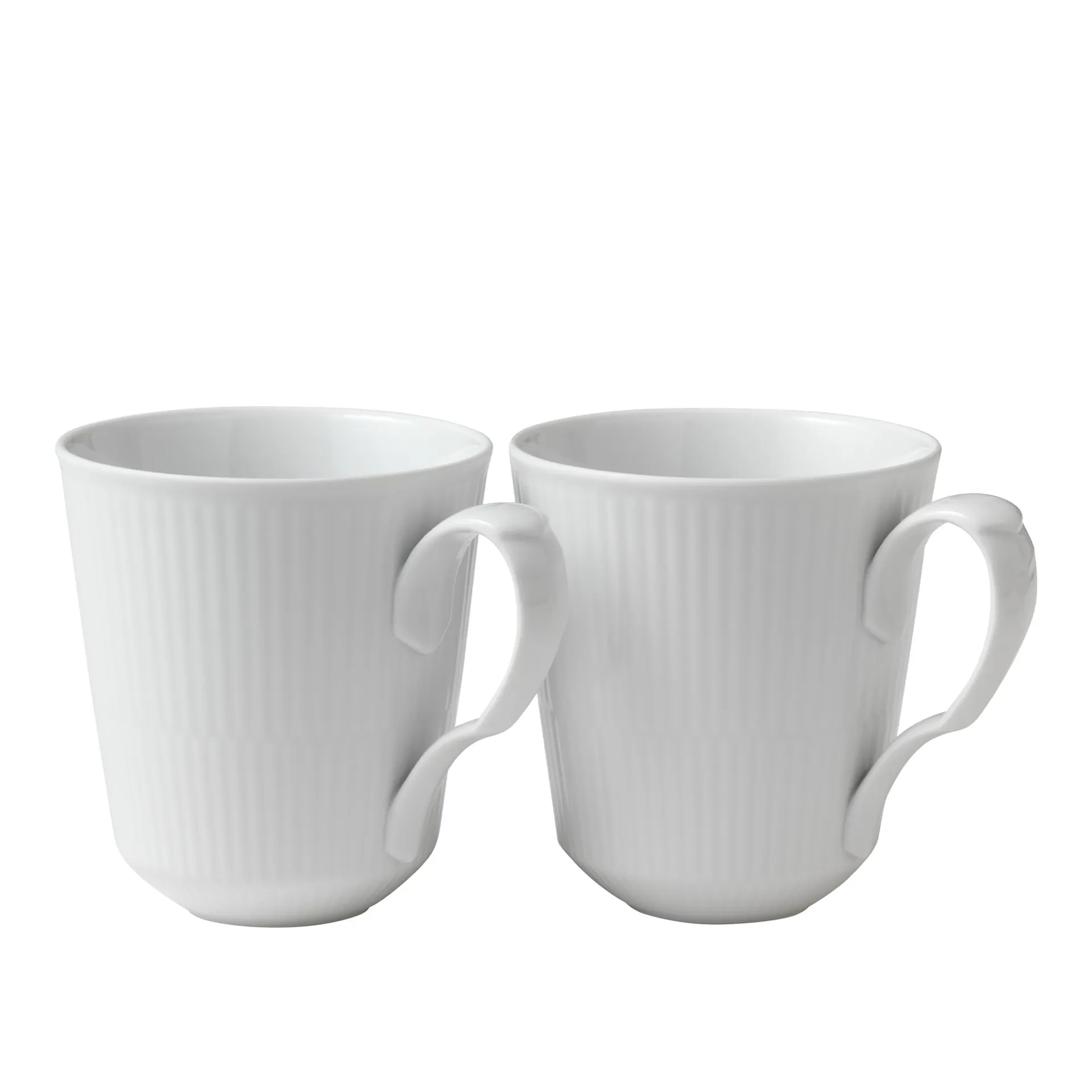 White Fluted Mug 38 cl 2 pcs - Royal Copenhagen - NO GA