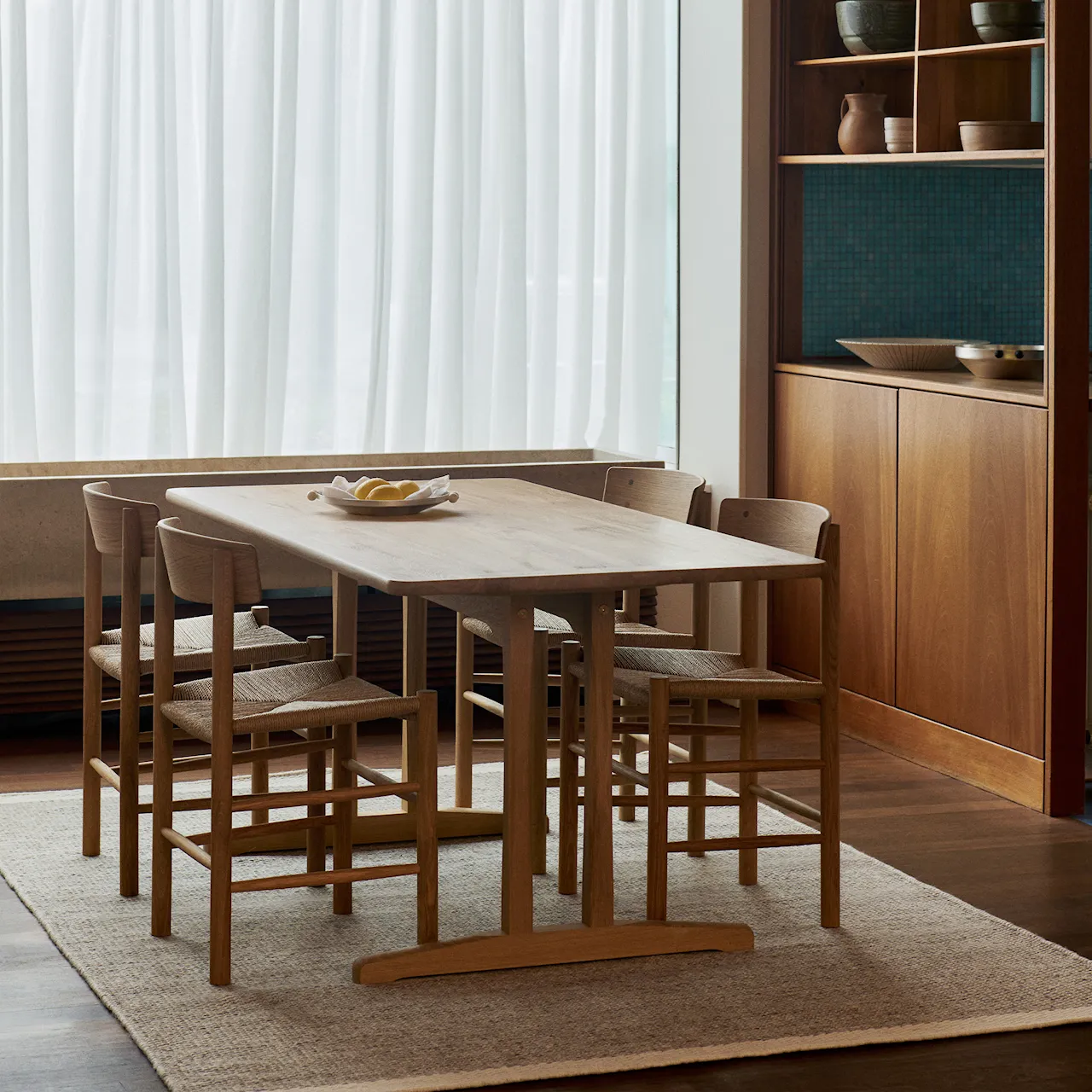 Mogensen C18 dining table & Mogensen J39 dining chair 4 pcs – oiled oak