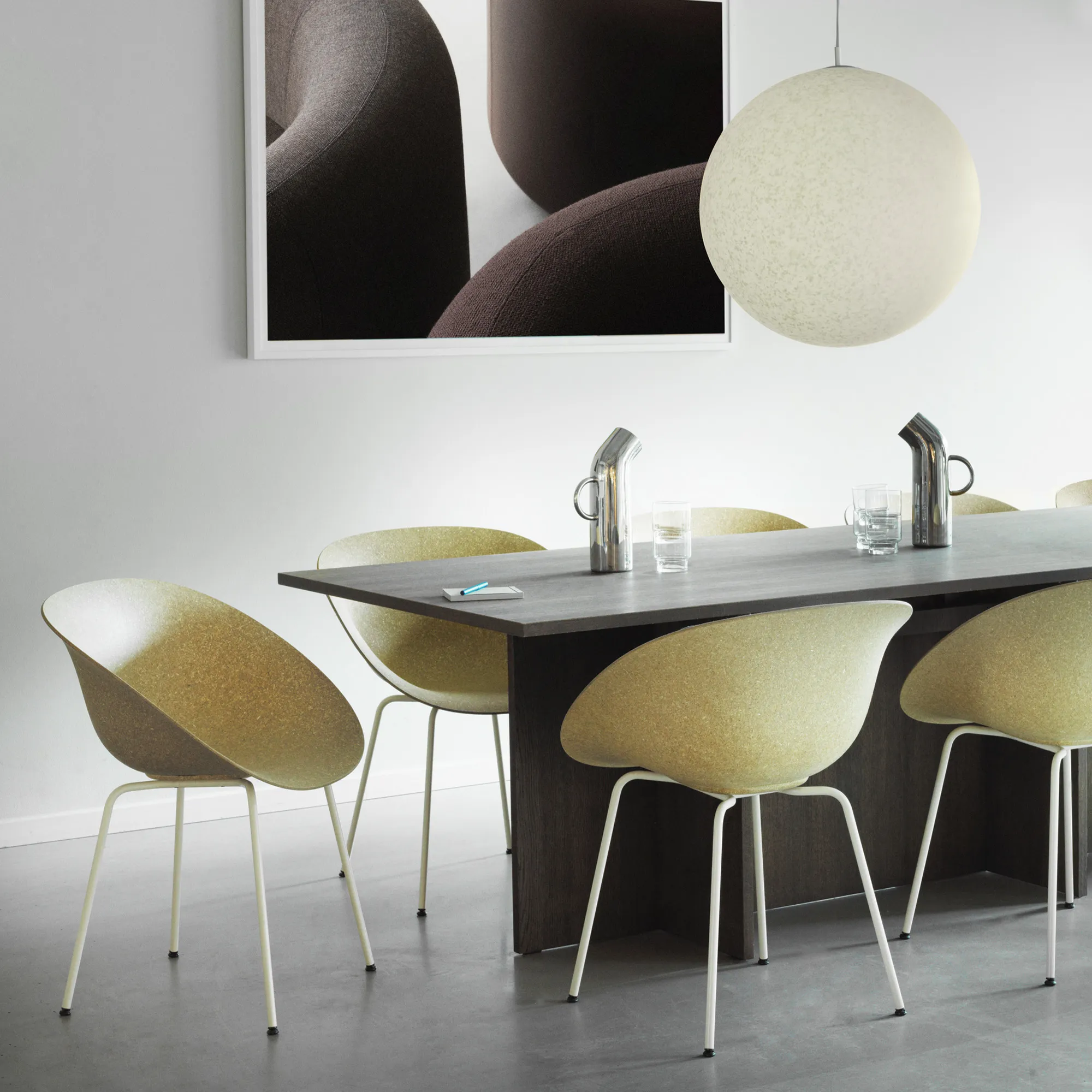 Mat Armchair Cream Steel - 3