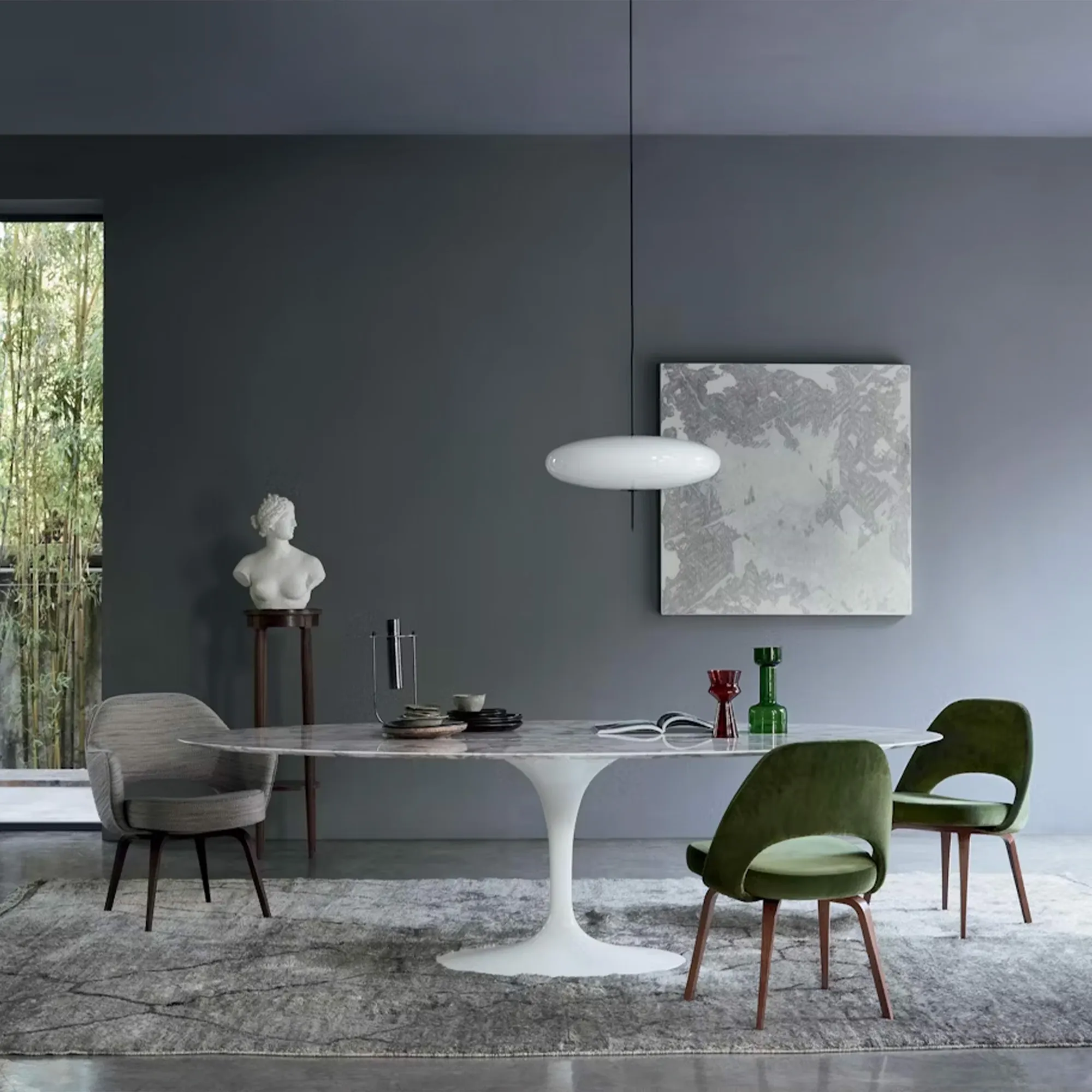 Saarinen Oval Dining Table 198 cm White - 5
