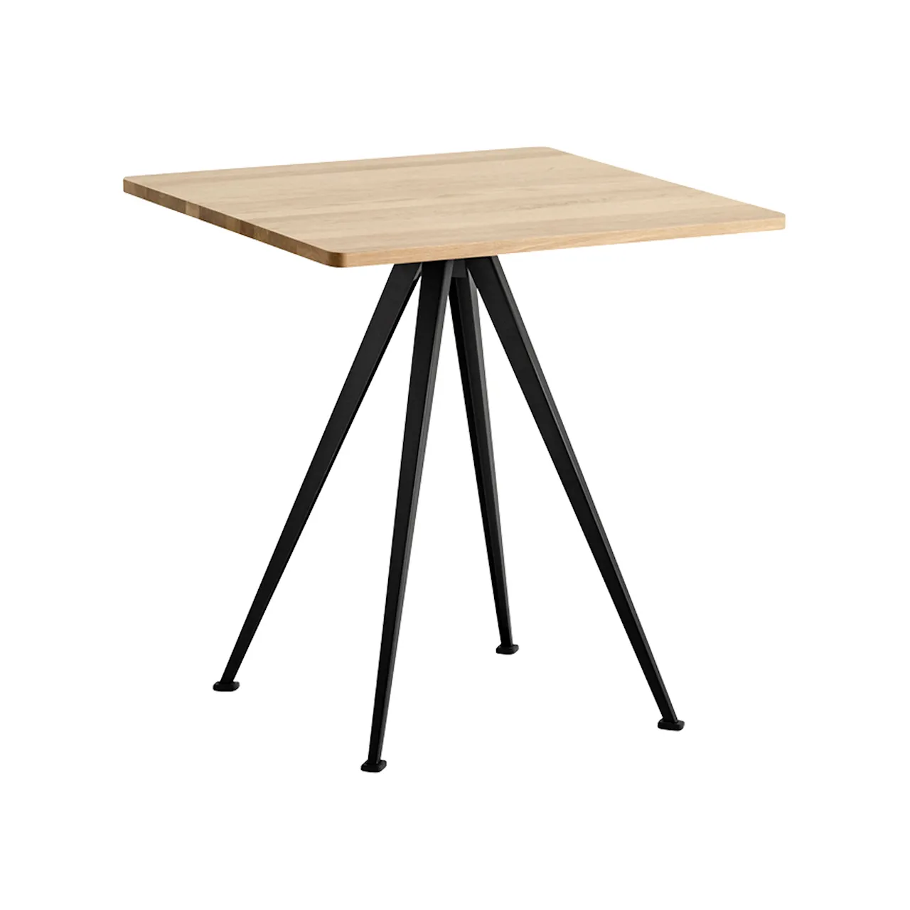 Pyramid Café Table 21 - Beige Base - Oiled Oak - 70x70 cm