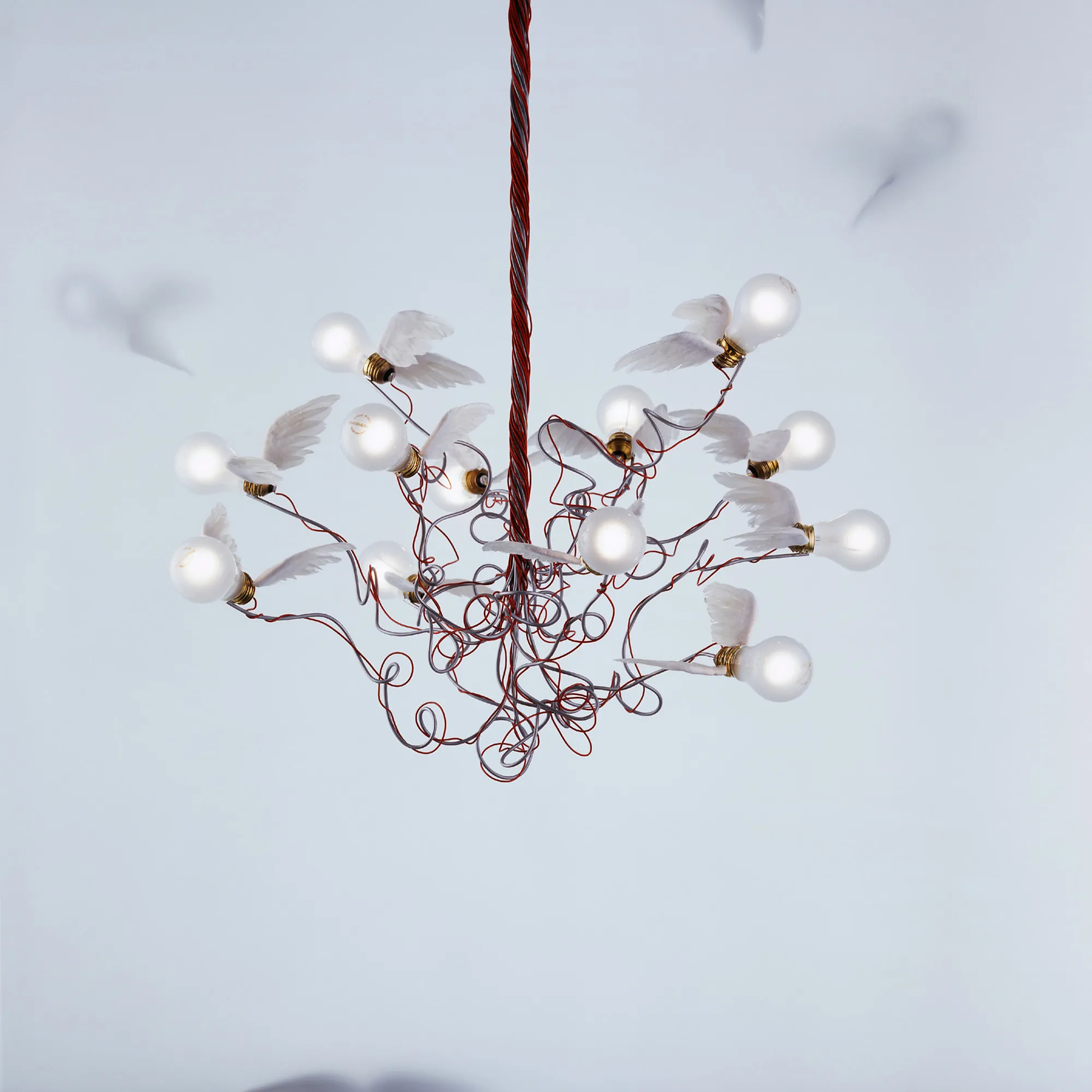 Birdie Red Chandelier - 2