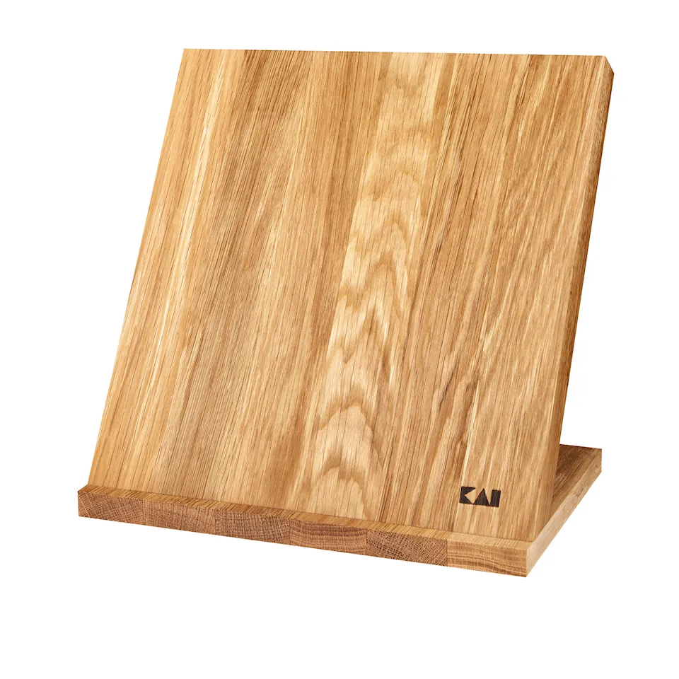 Knife Block With Magnet, Oiled Oak