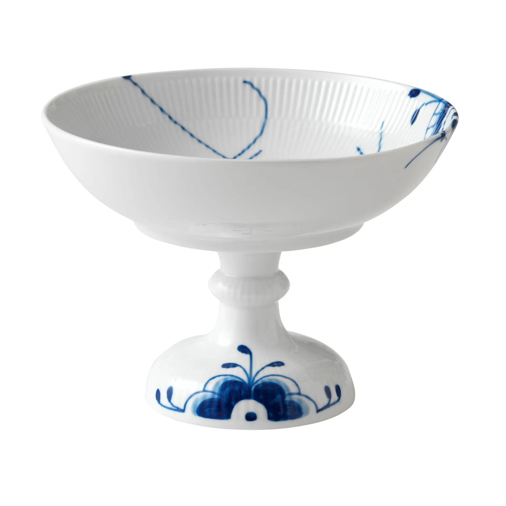 Blue Fluted Mega Footed Bowl 80 cl / 15 cm High - Royal Copenhagen - NO GA