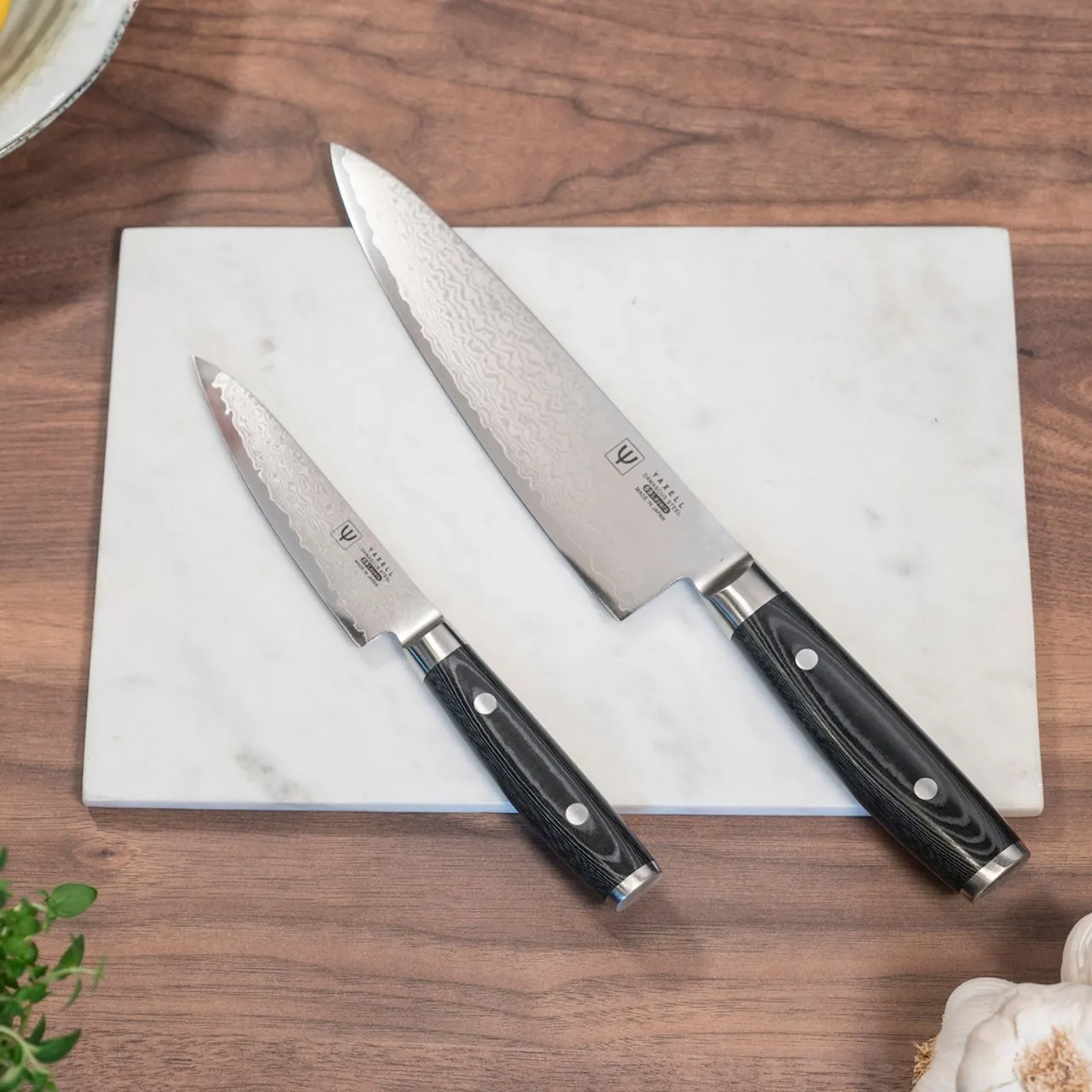 Yaxell Ran Set 2-Part Chef 20Cm &amp; Utility Knife 12Cm