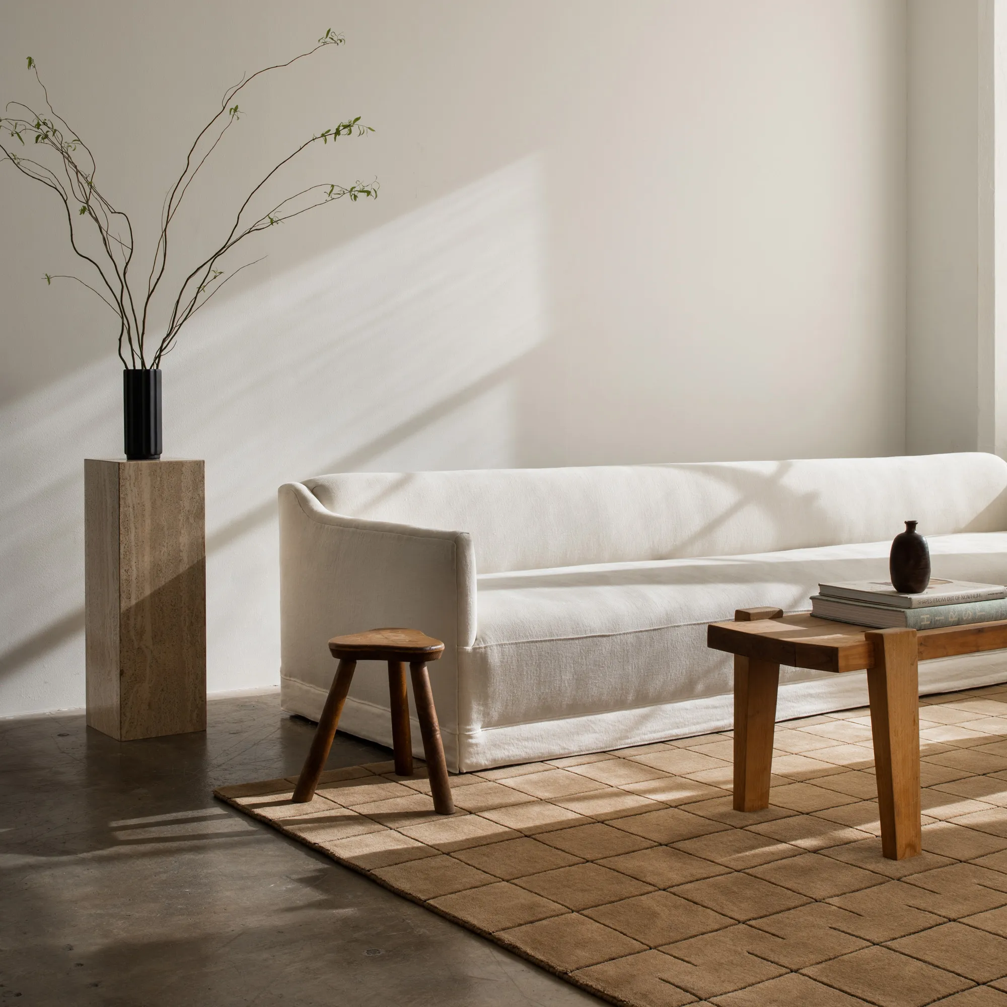 Grid Chestnut/Black Wool Rug - 11