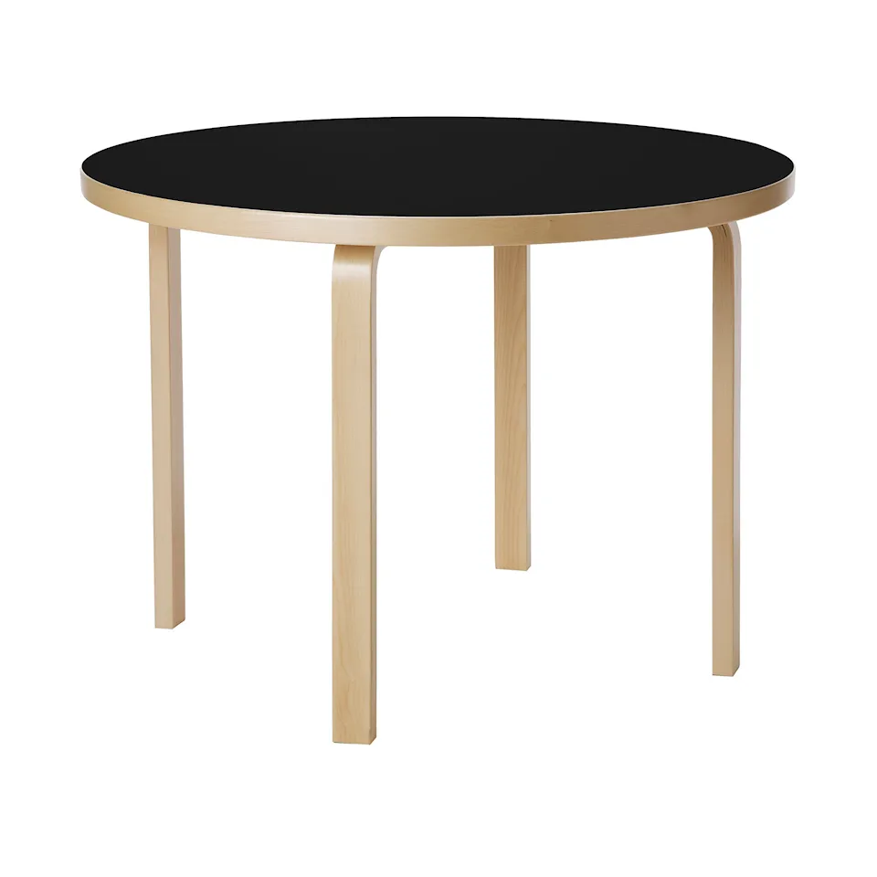 Table 90A - Black Linoleum/Clear Lacquered