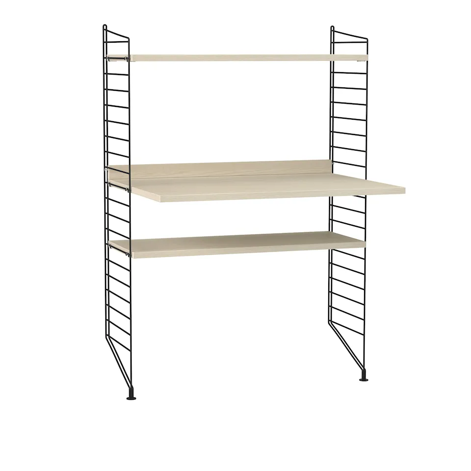 Kontor reolsystem H ask/sort