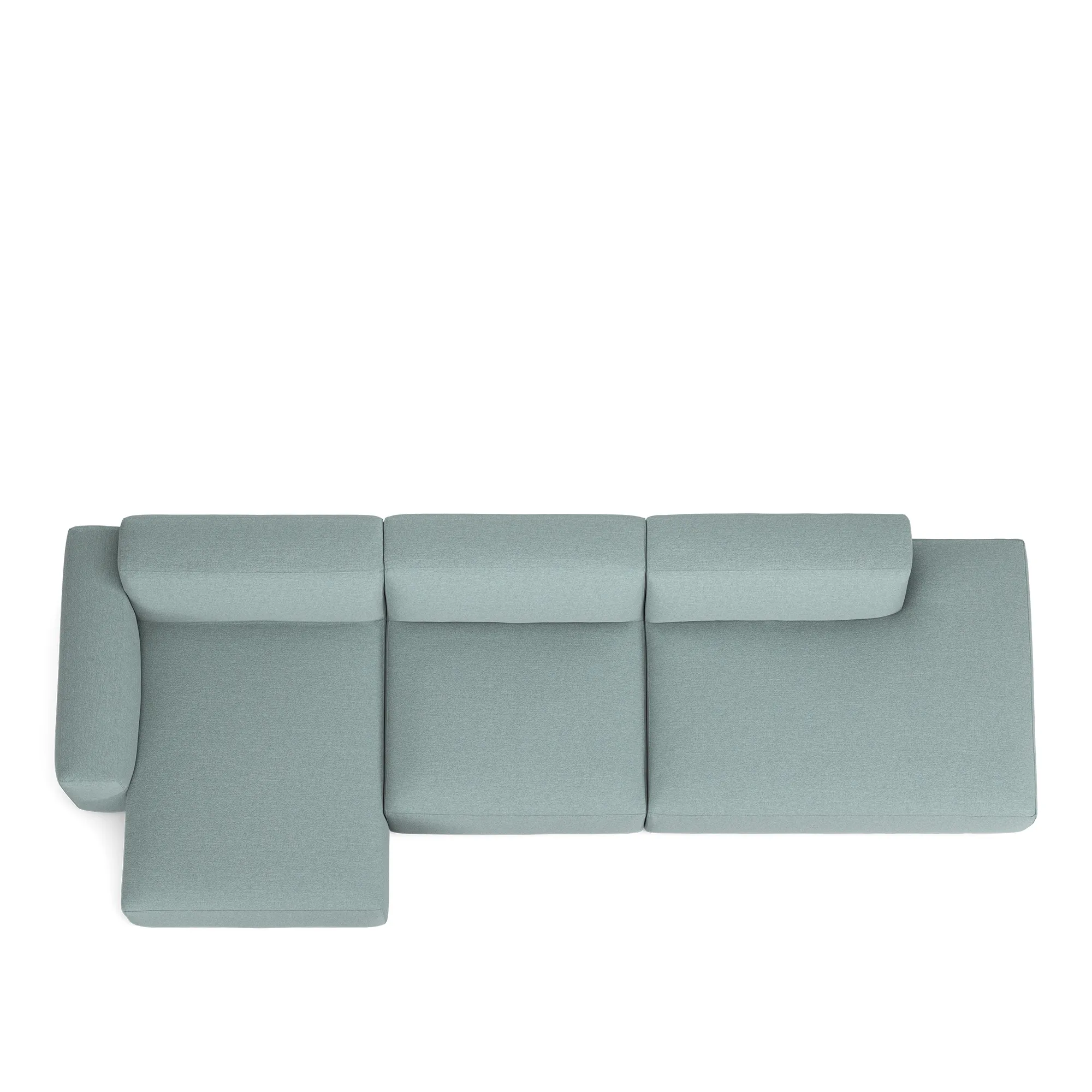 Brick 3-Seater Chaise Lounge Open End Right - 8