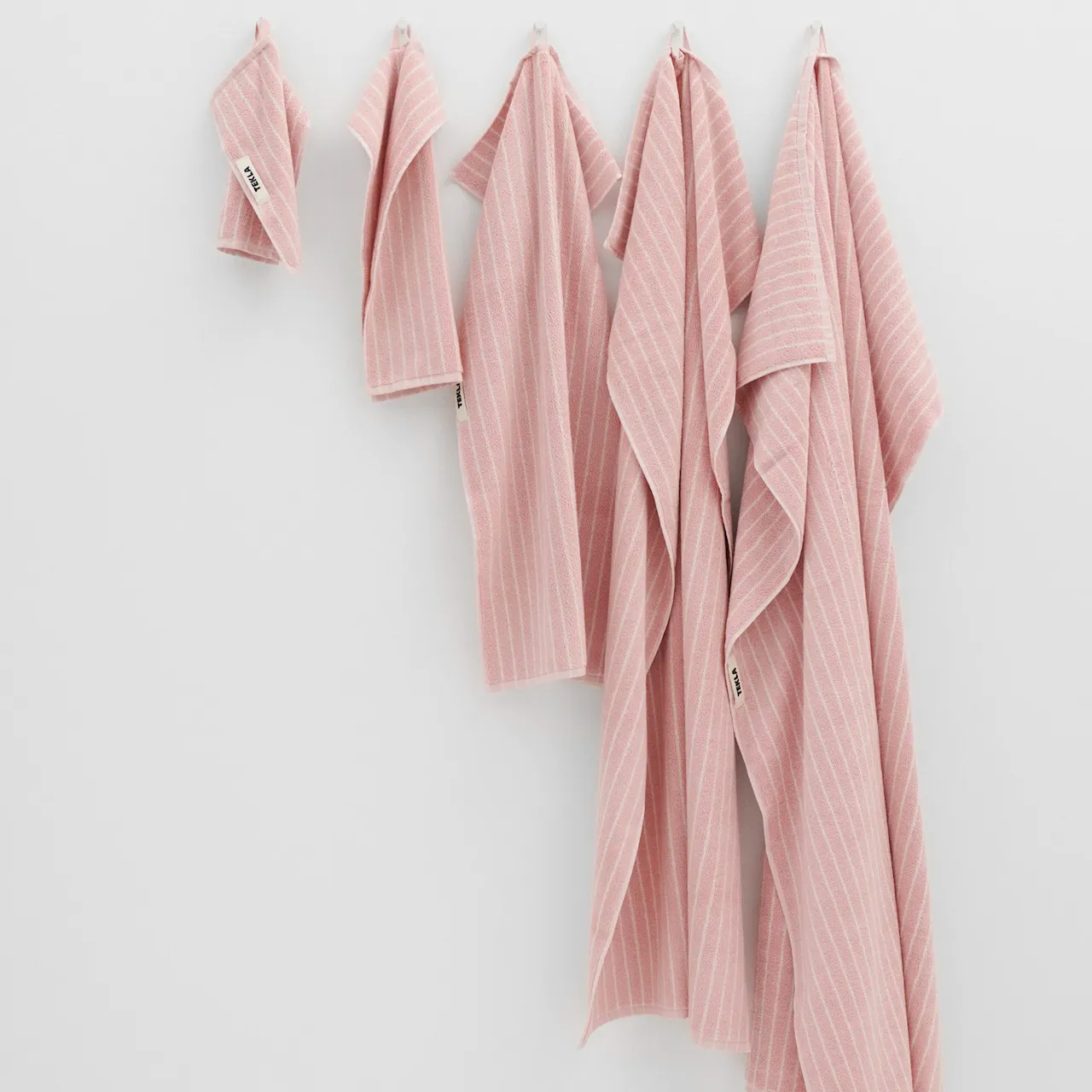 Terry håndklæde shaded pink stripes