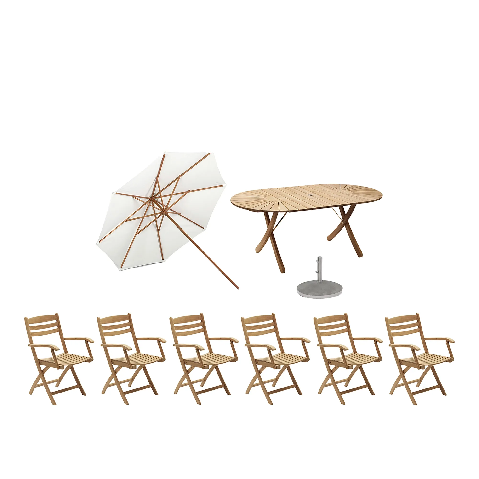 Selandia tuinset met Messina parasol en parasolvoet - 15