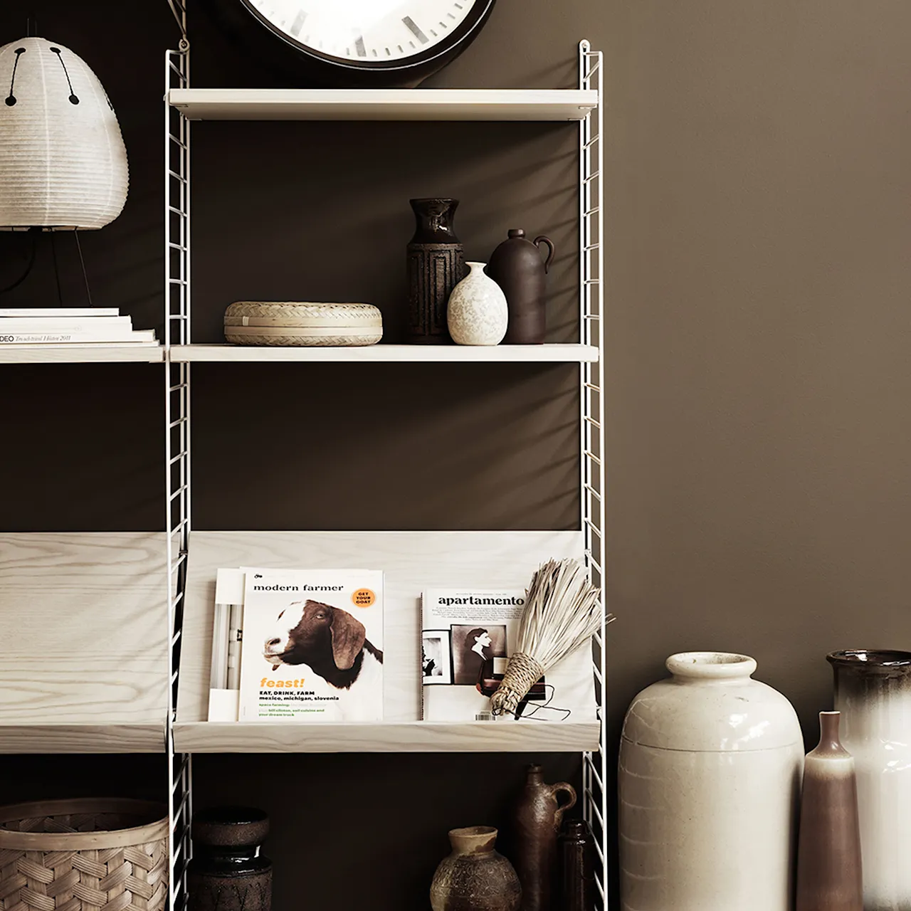 String Magazine Shelves Solid