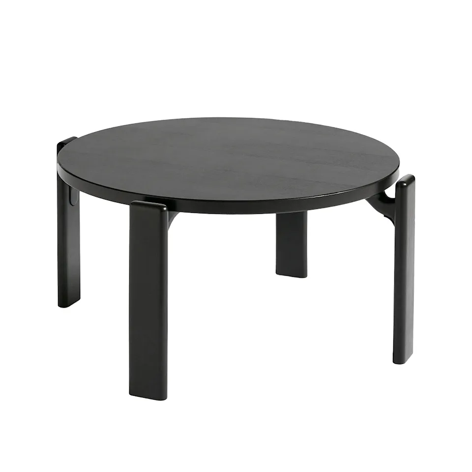 Rey Coffee Table, 66,5xH32 REY22, Deep black water-based lacquered beech