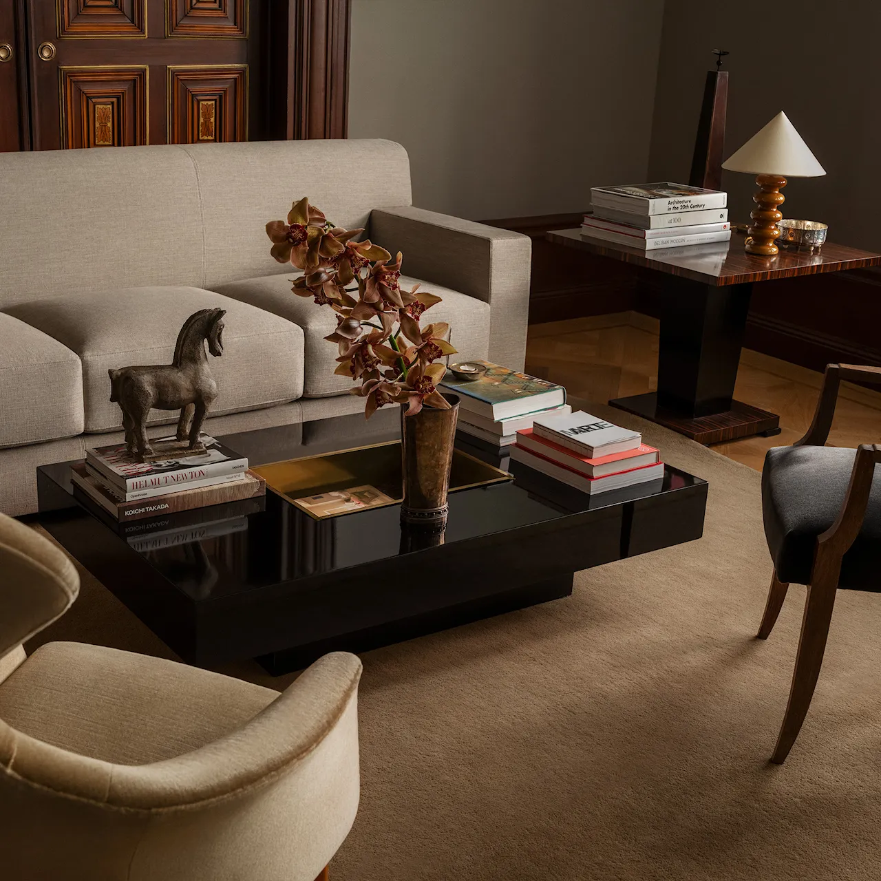 Origin Solid Shadow Beige Wool Rug