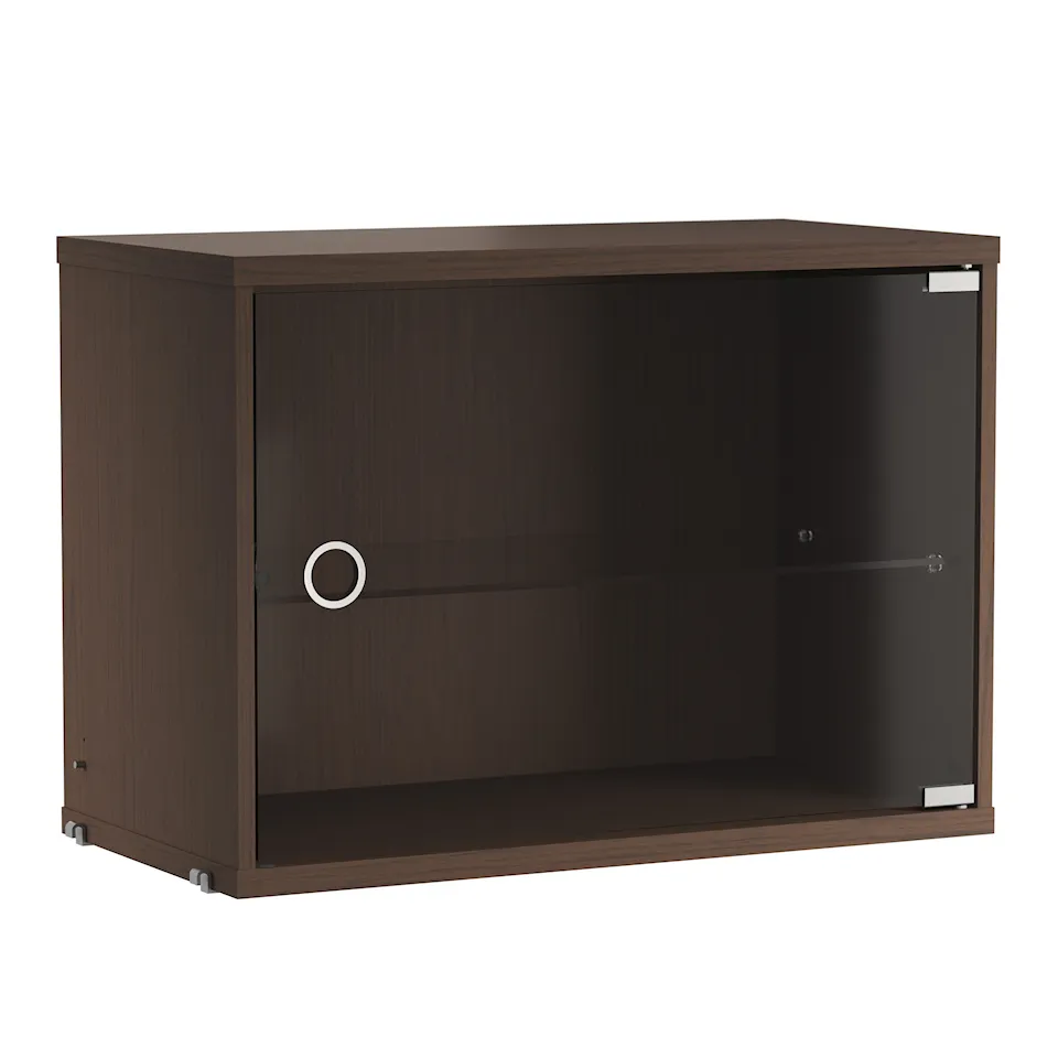 Cabinet with glass door 58x30cm dark oak