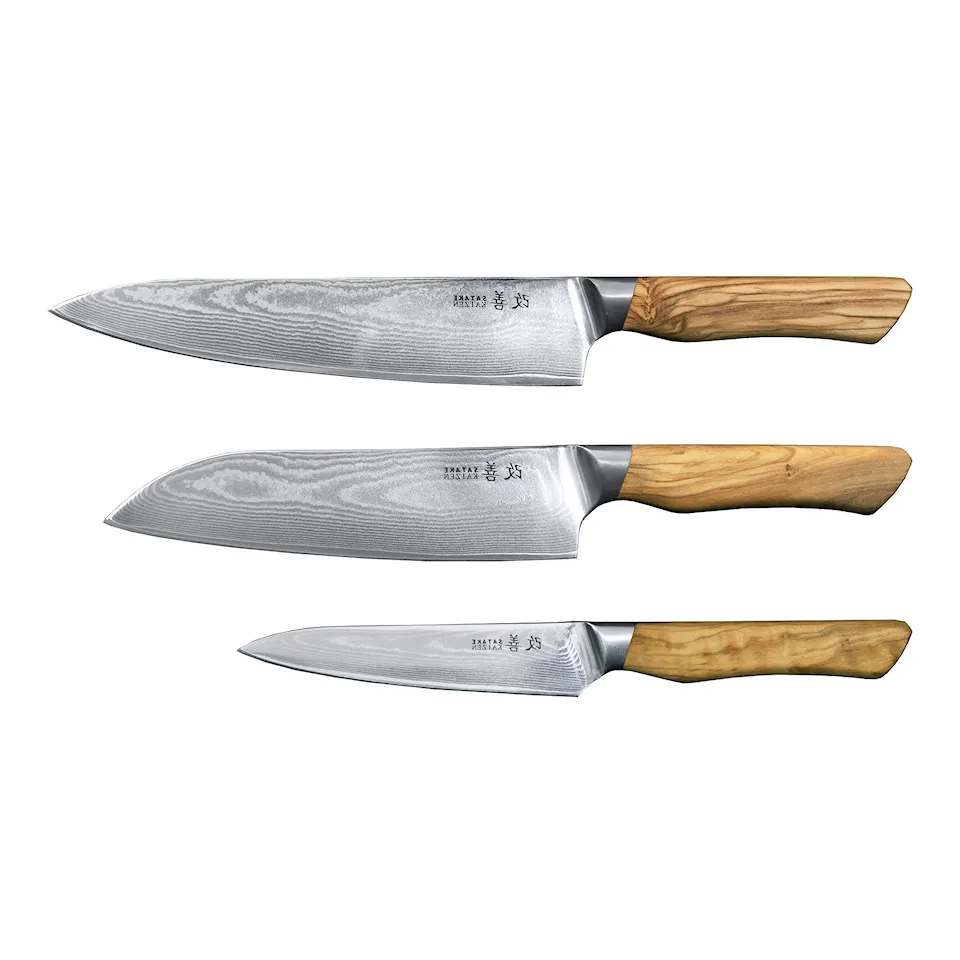 Kaizen Knife set 3 pcs - Gyuto, Santoku & Petty