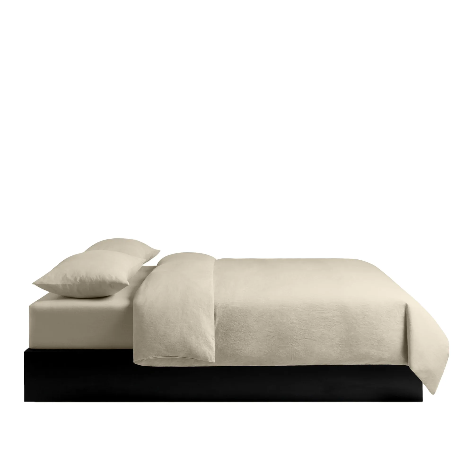 Linen Blend Pale Sand Bedding Set - 1