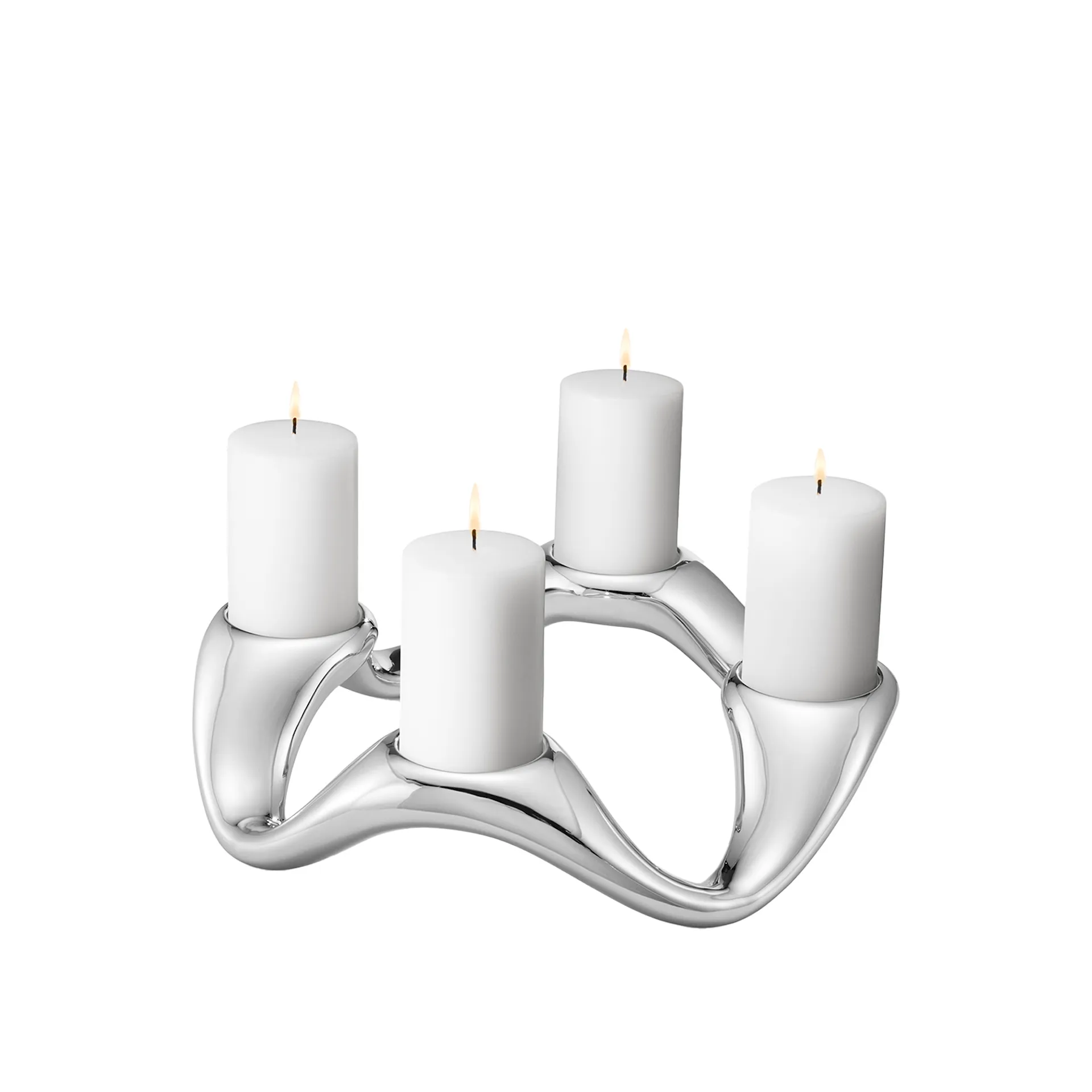 Cobra round candle holder - Georg Jensen - NO GA