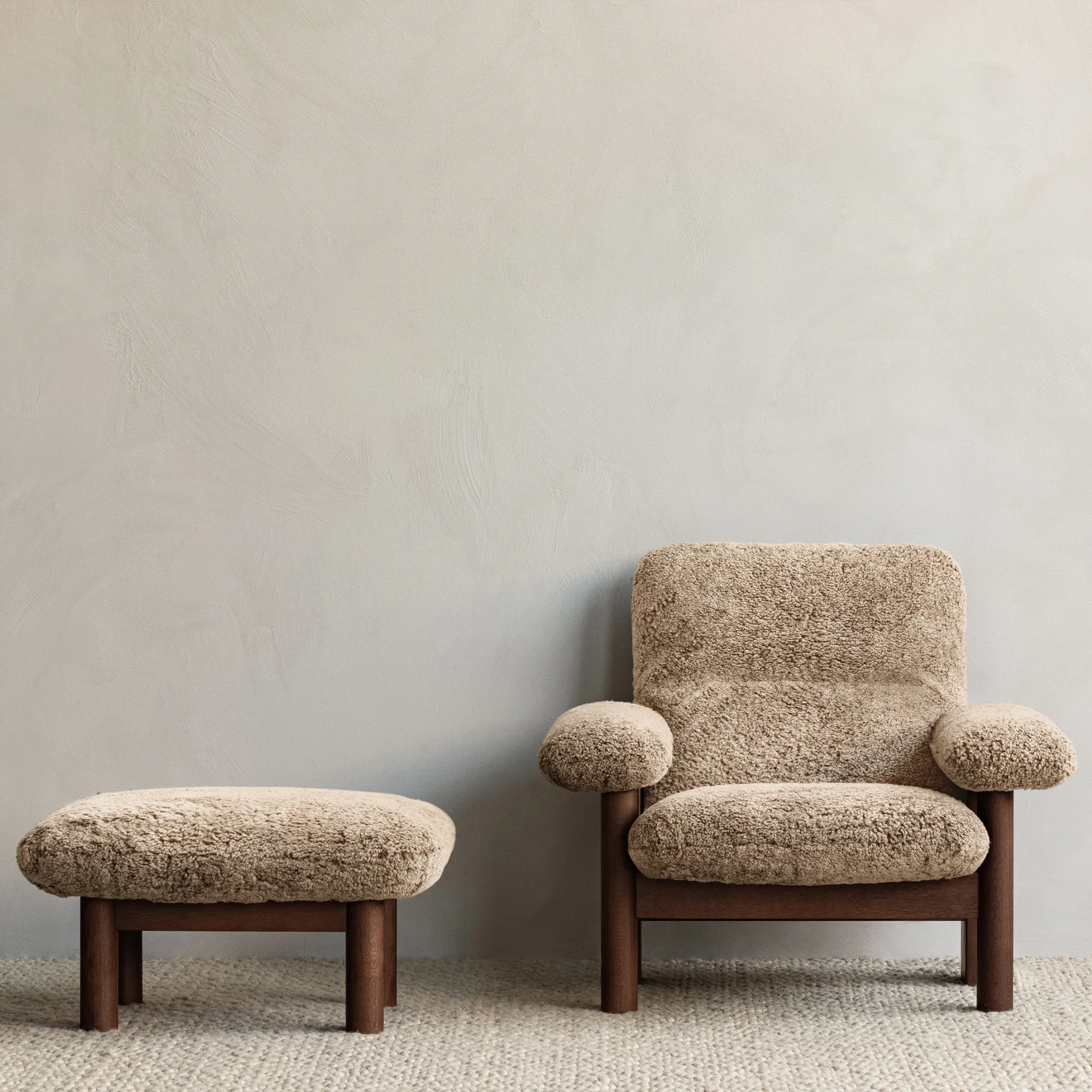 Brasilia Lounge Chair Natural Oak