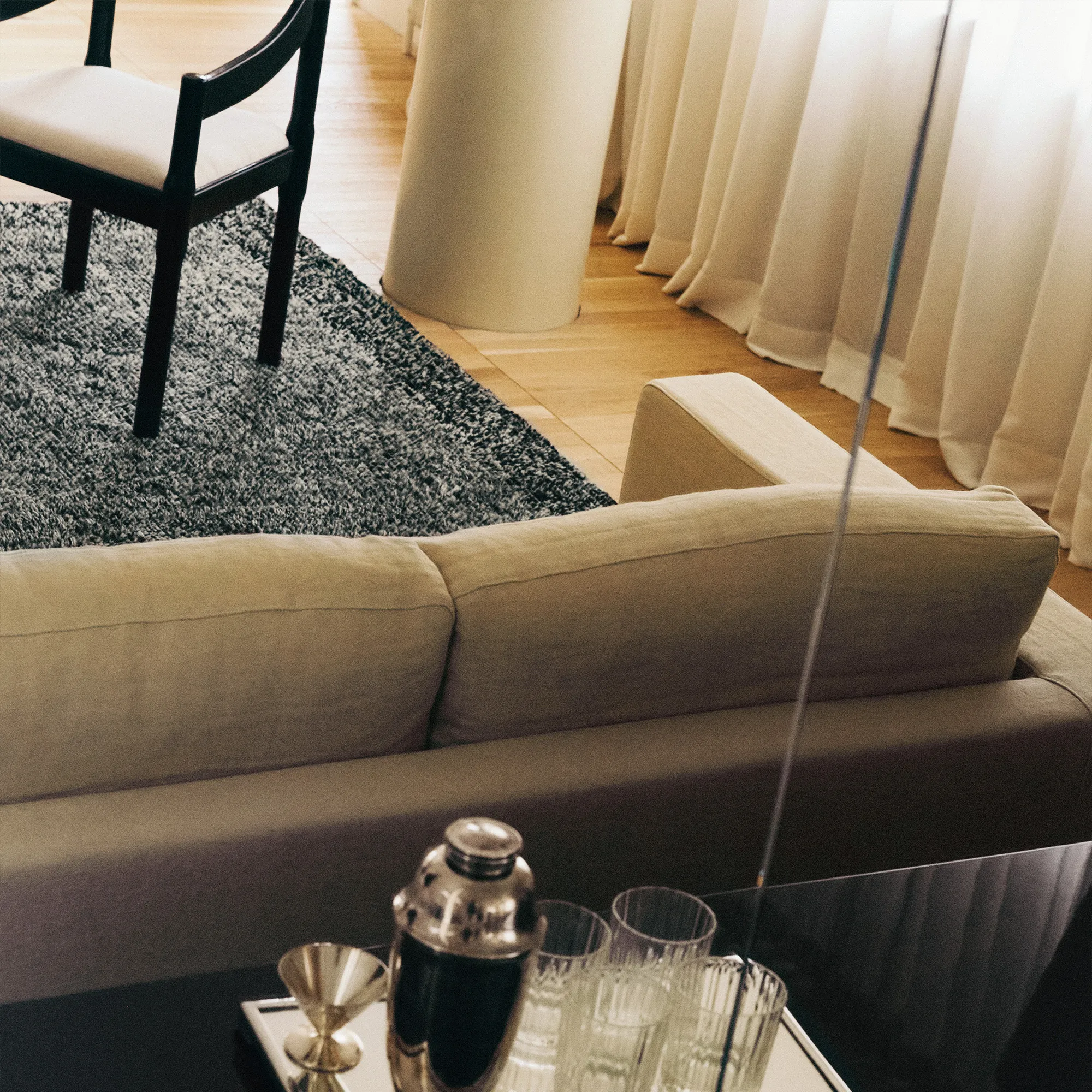 Ryya 02 Black & White Rya Rug - 9