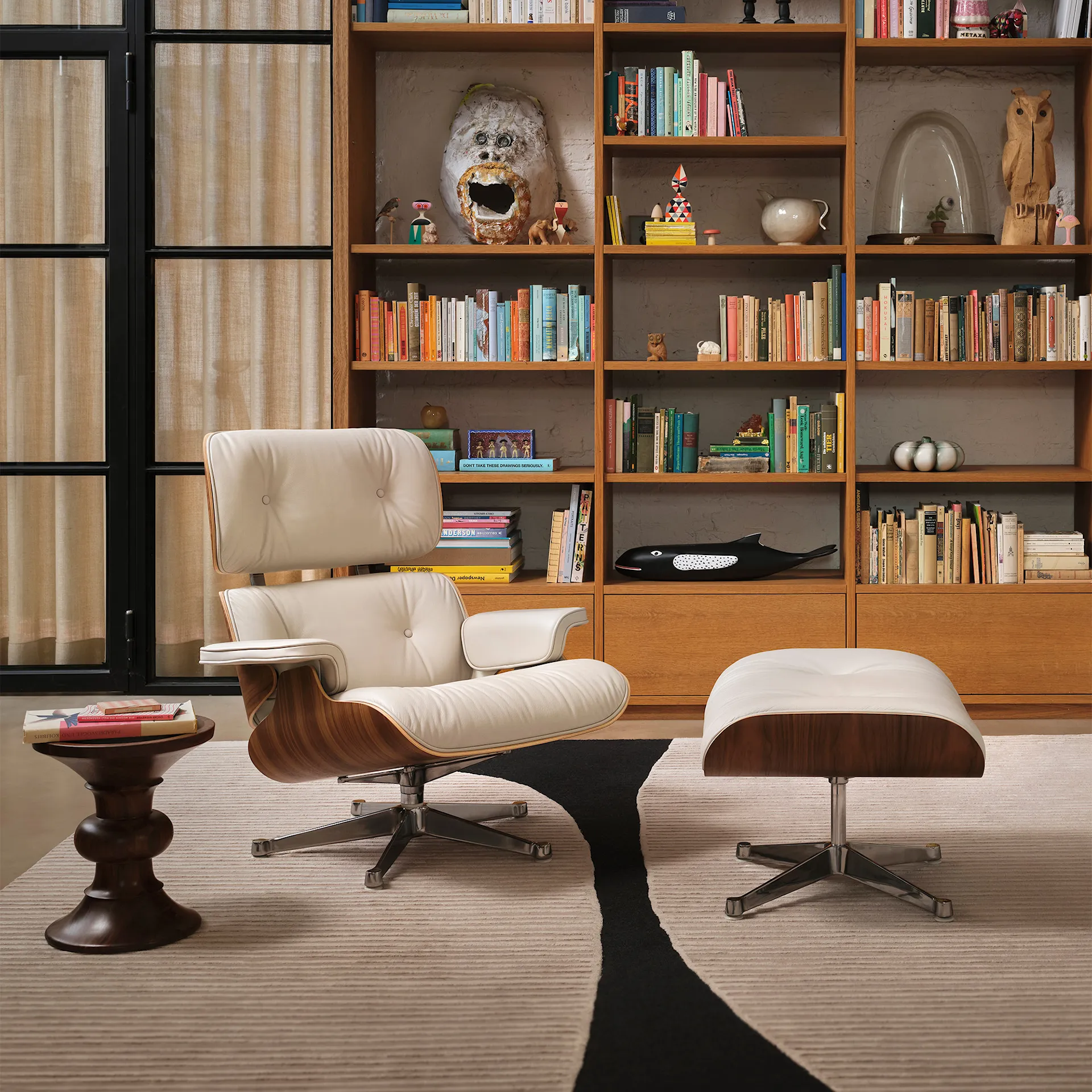 Eames Lounge Chair & Ottoman Santos Palisander Polished Base - Vitra - Charles & Ray Eames - NO GA